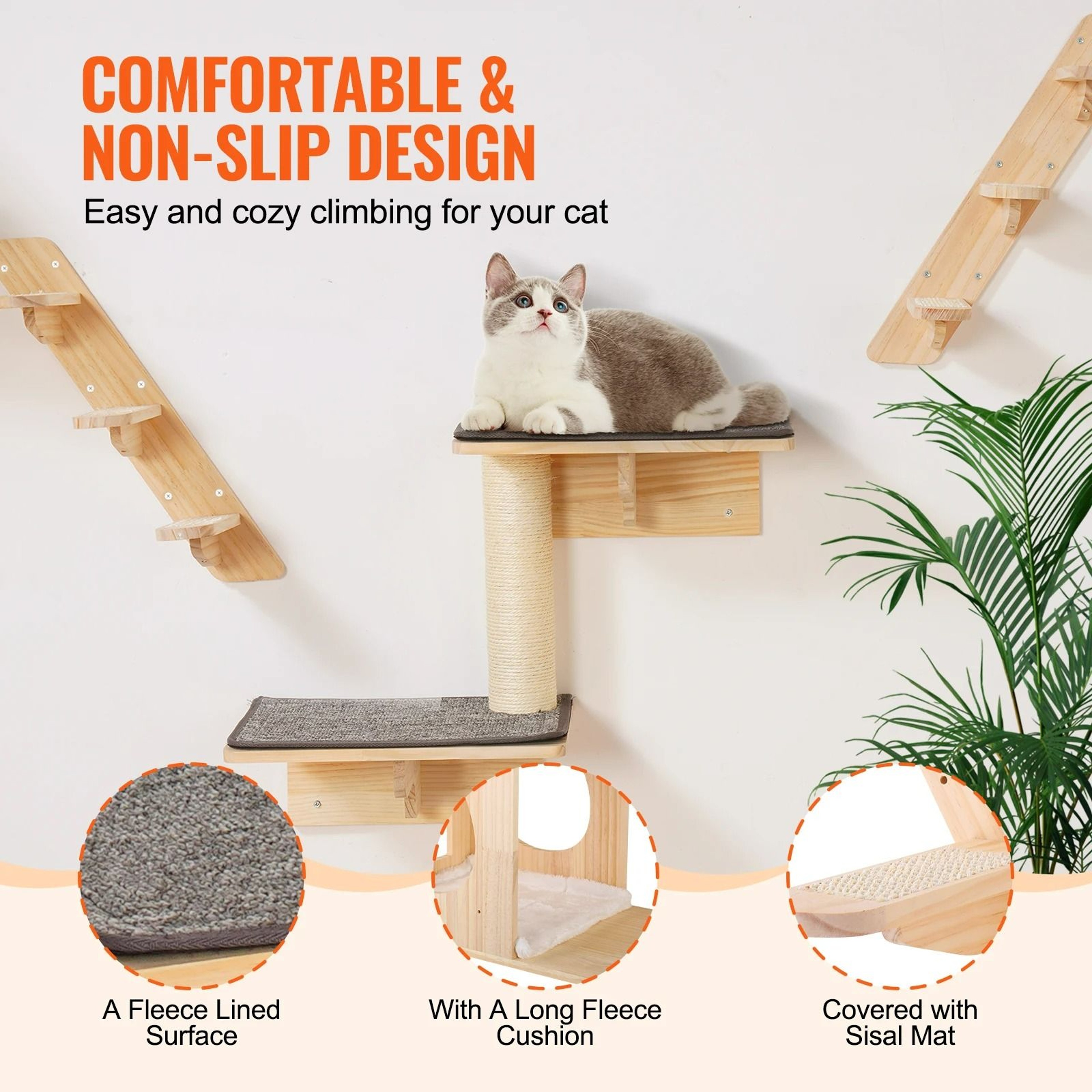 WallMounted Cat Climbing Jungle Ecosystem 4