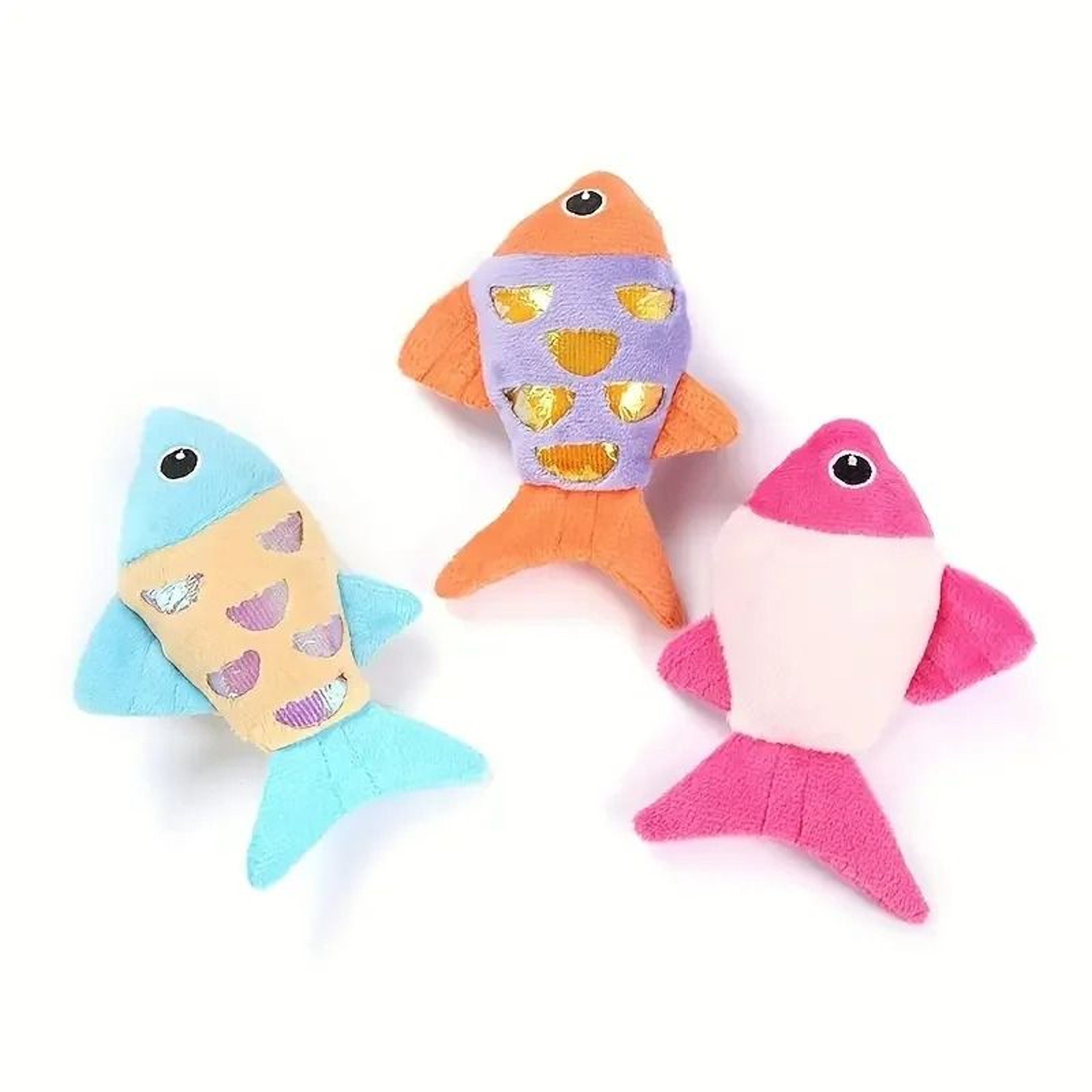 Colorful Catnip Fish Kicker Toy With Crinkle Paper 4