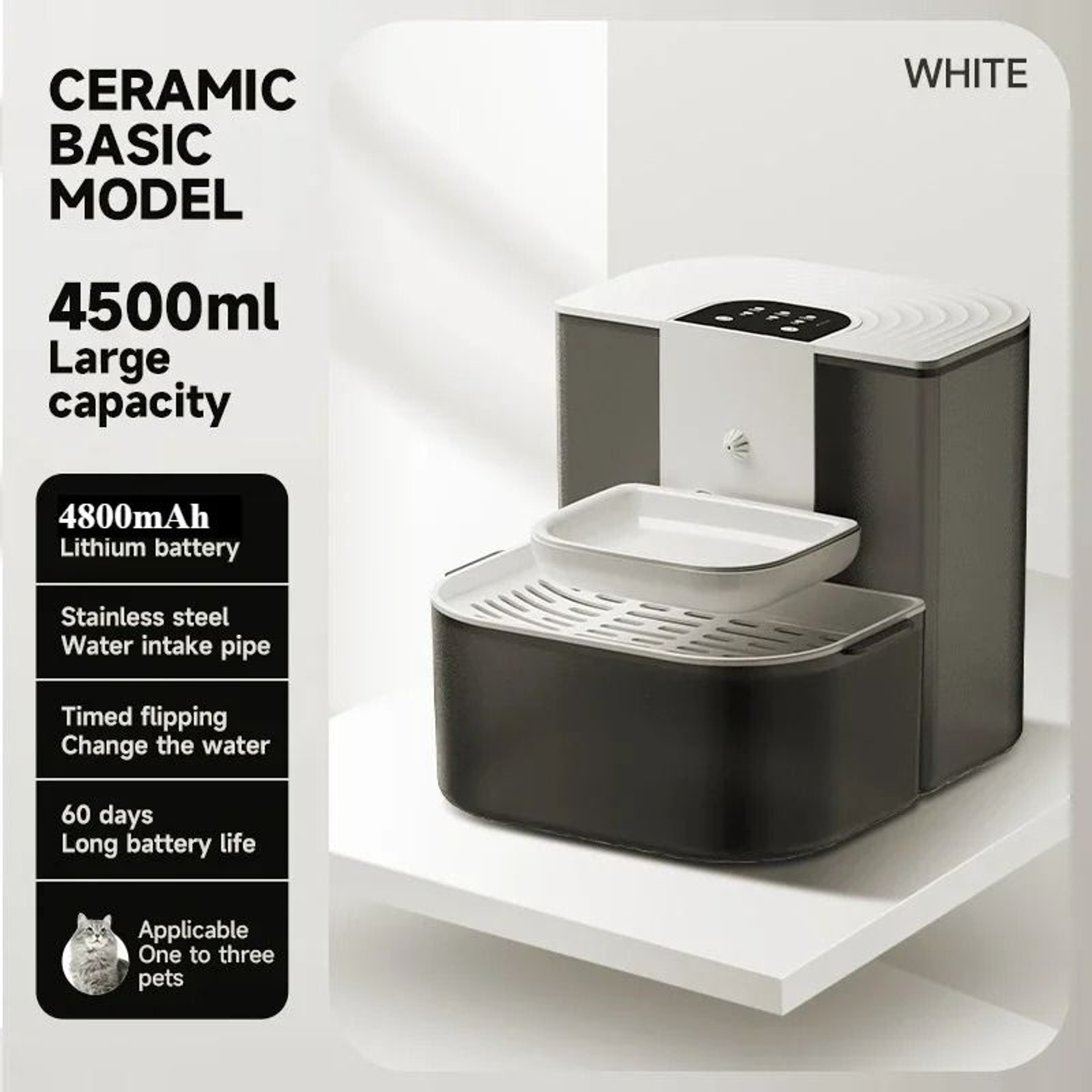 Smart Automatic WasteSeparation Wireless Pet Water Dispenser 8