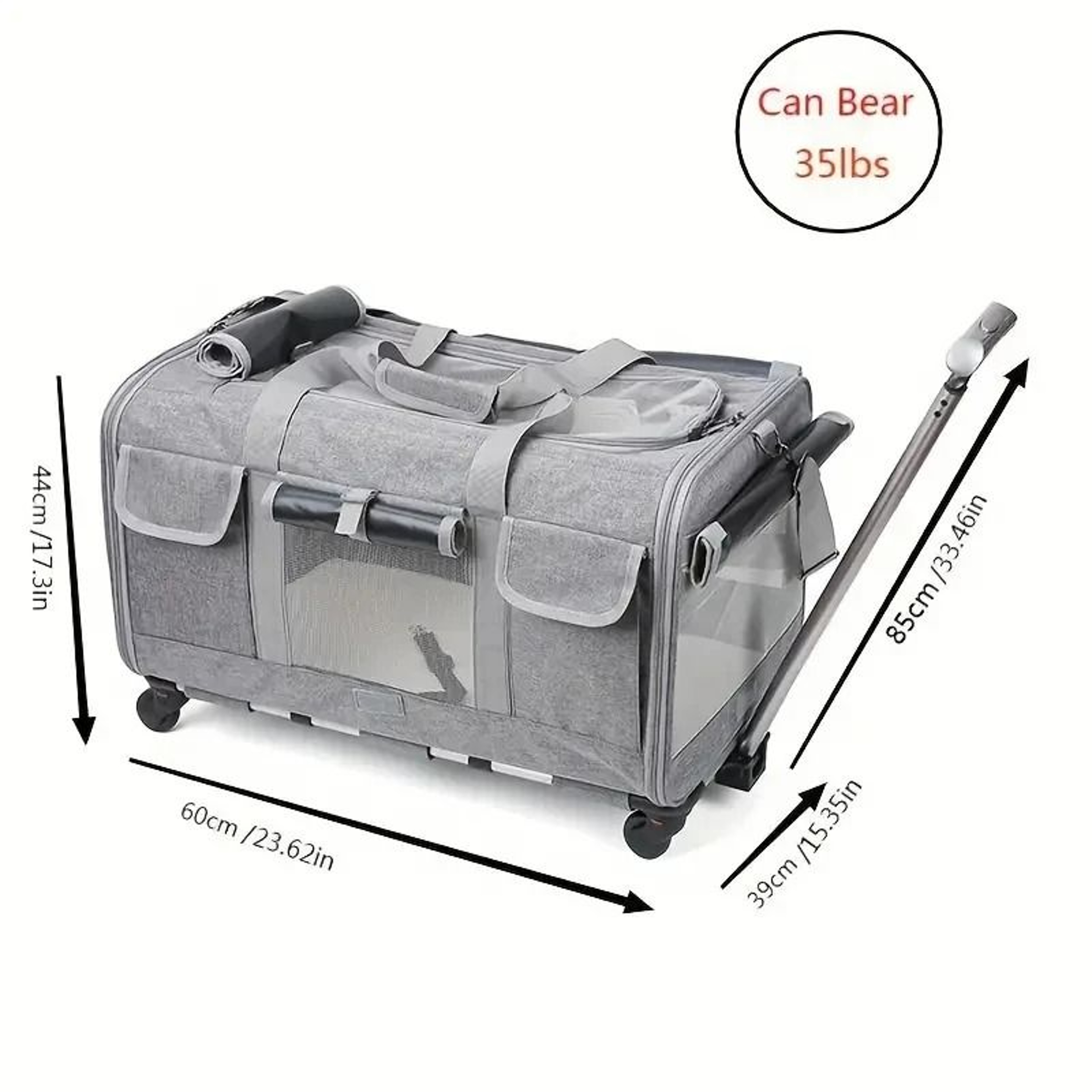 Extra Large Detachable Portable Pet Trolley Case 4