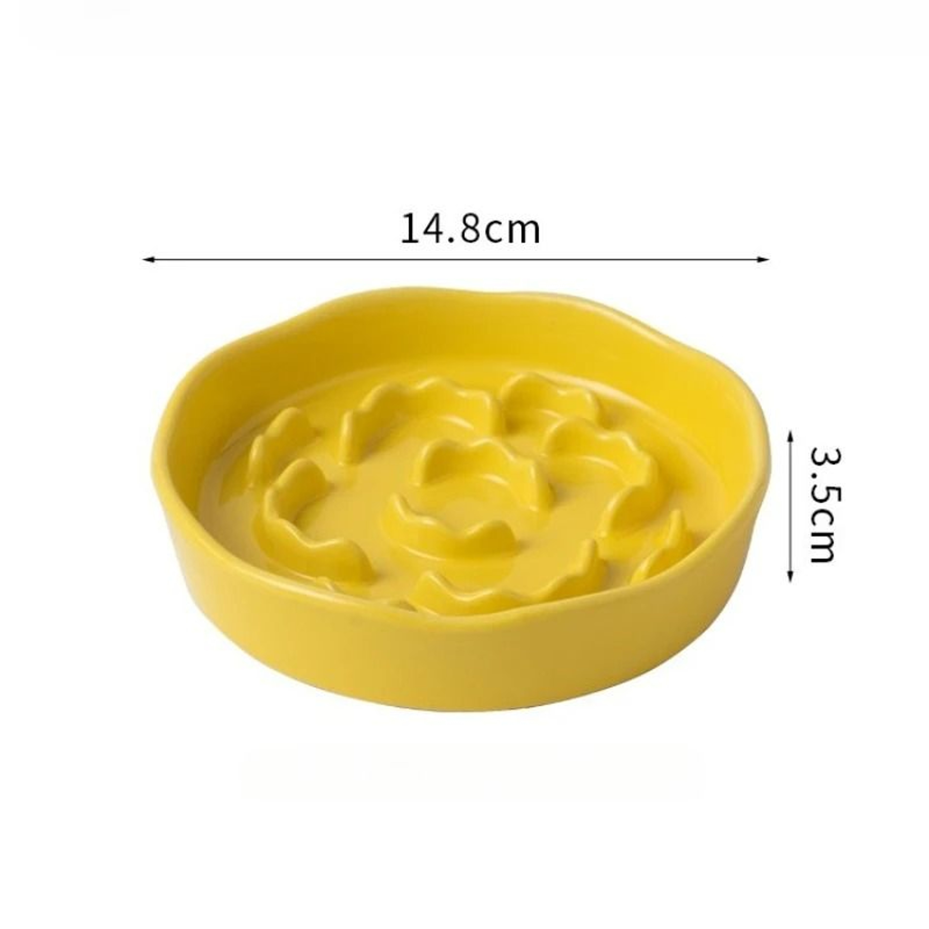 Elevated Ceramic Slow Feeder Cat Bowl 3