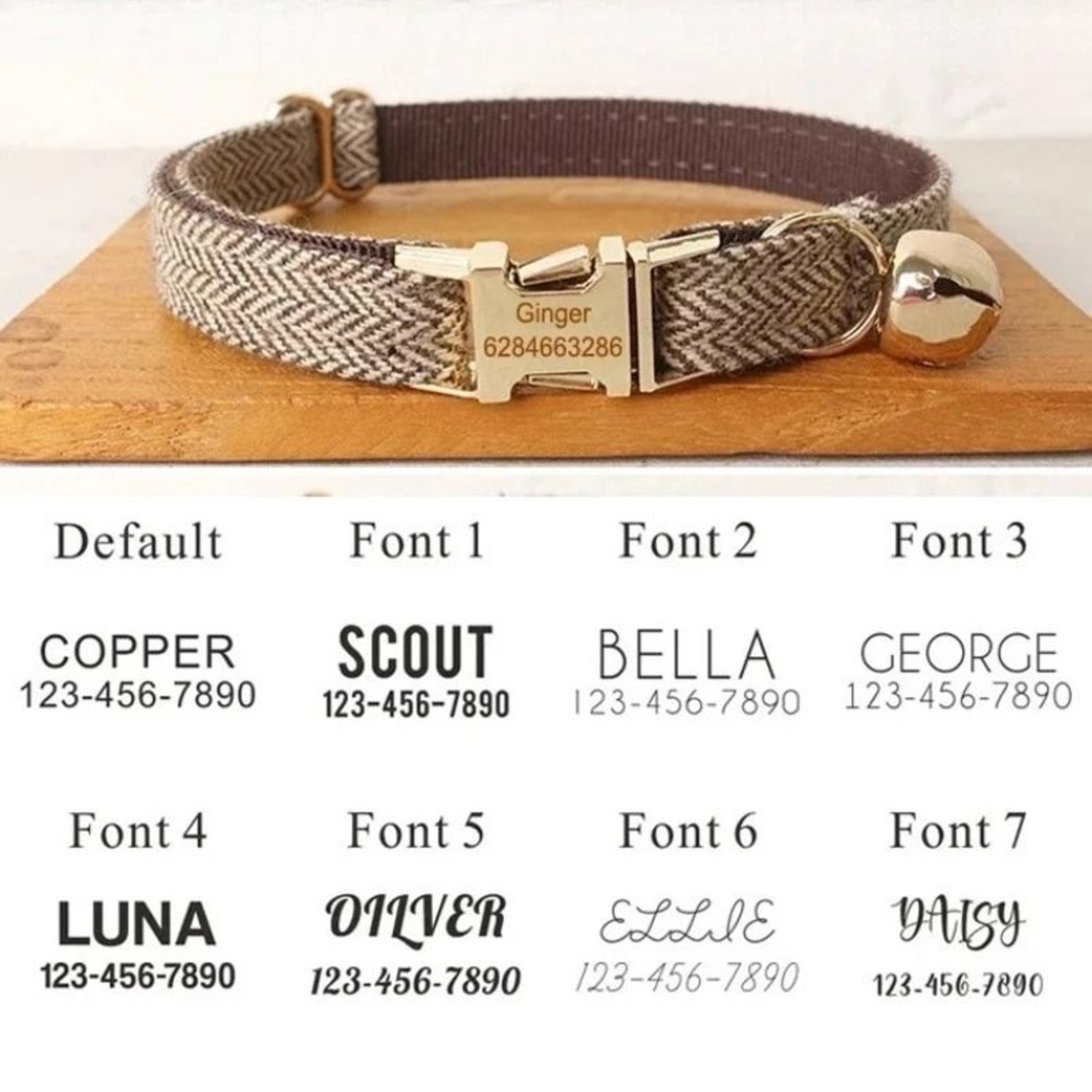 Personalized Premium Suit Fiber Cat And Dog Collar With Bow Tie 6