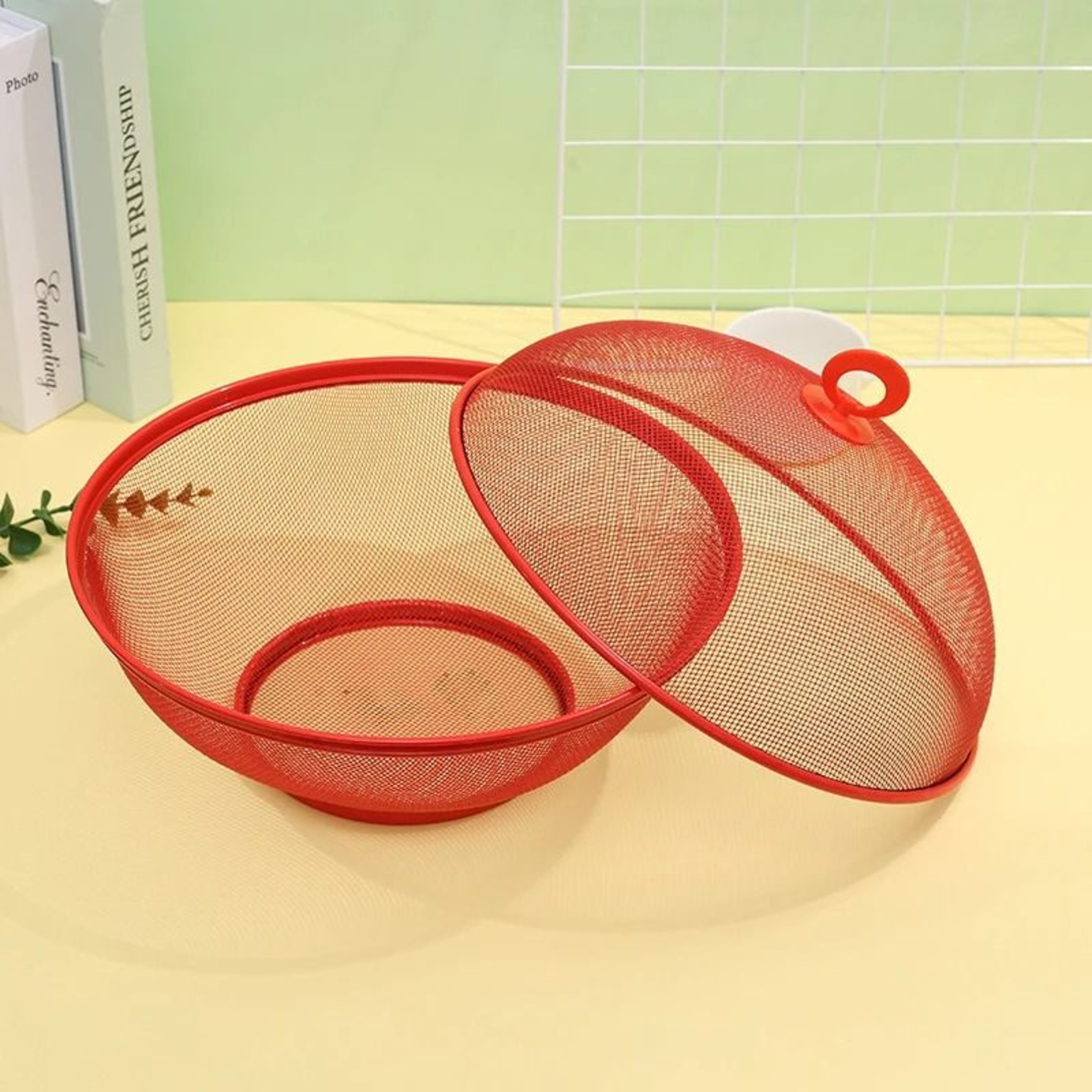 Mesh Fruit Basket With FlyProof Protection Lid 0