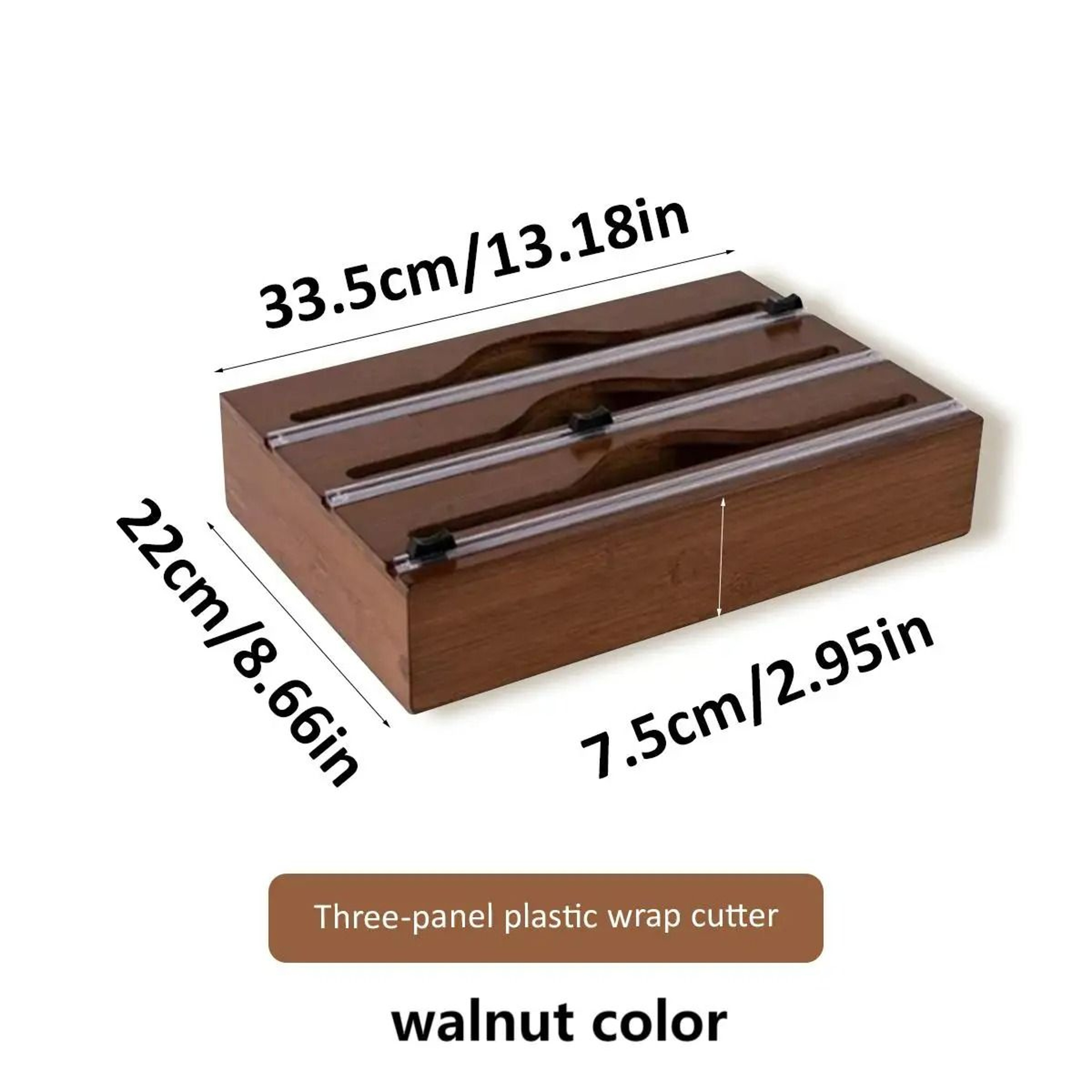 Bamboo Kitchen Wrap Dispenser And Foil Cutter Box 3