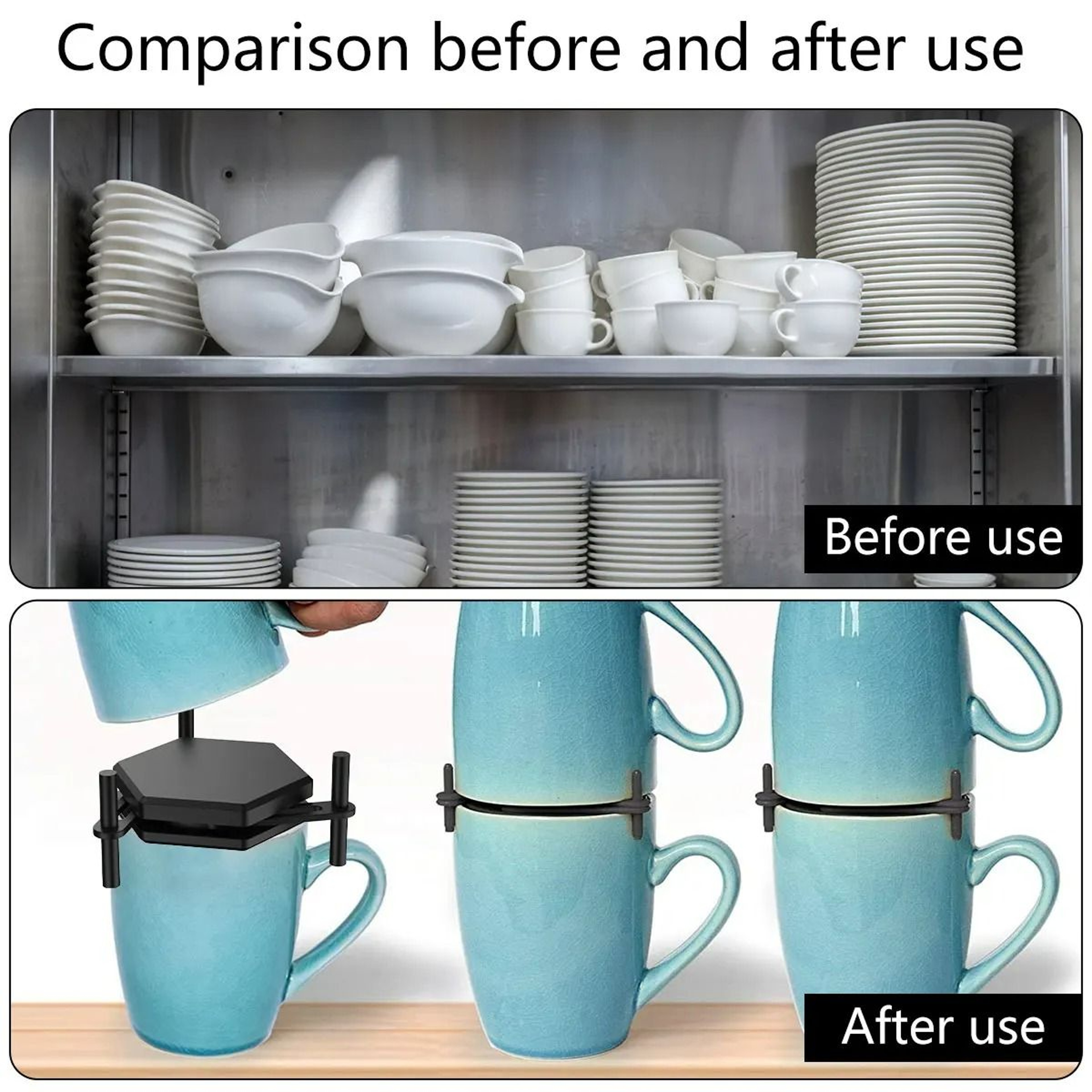 Adjustable Stackable Coffee Mug Organizer And Space Saver 2