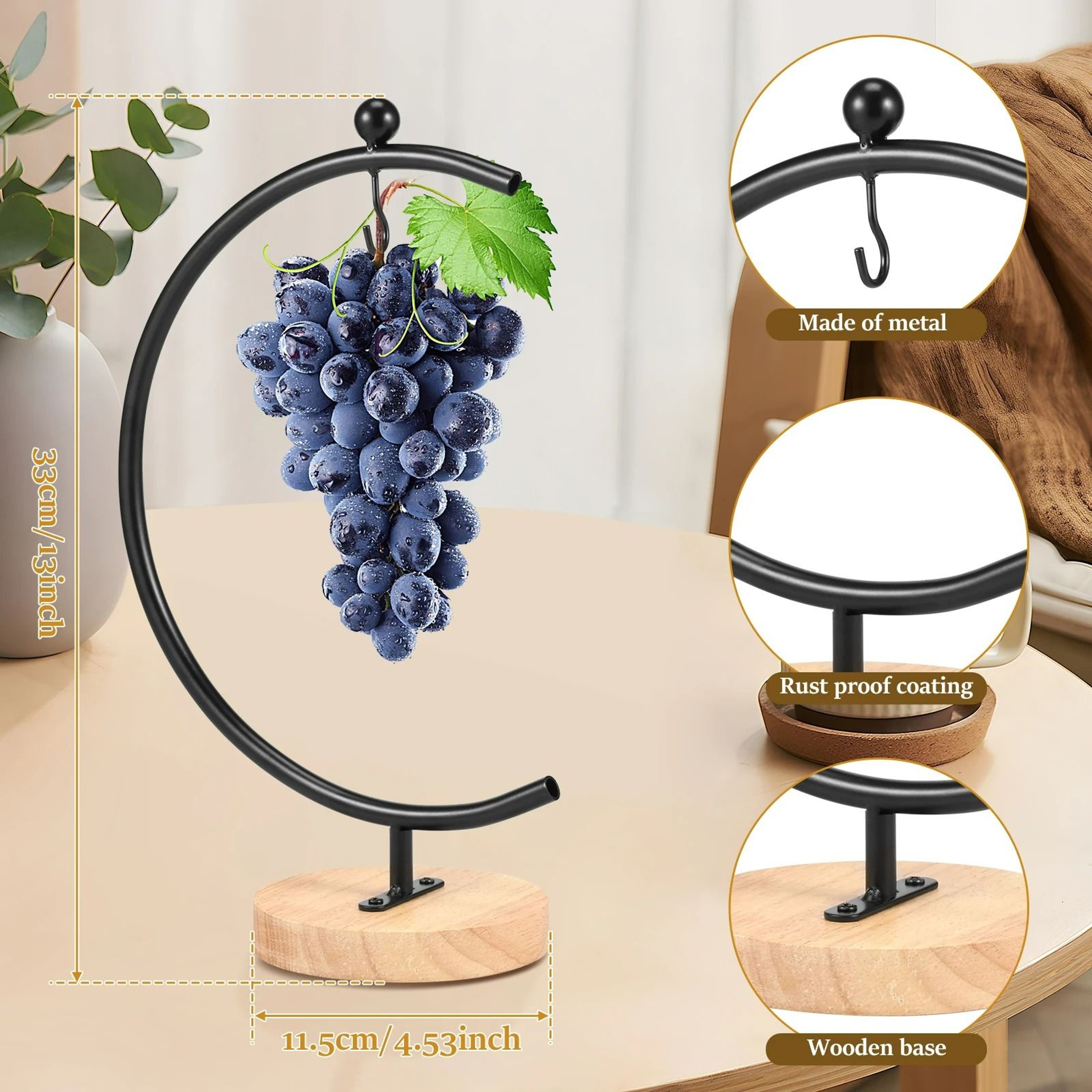 Creative MoonShaped Architectural Banana Holder Rack 4