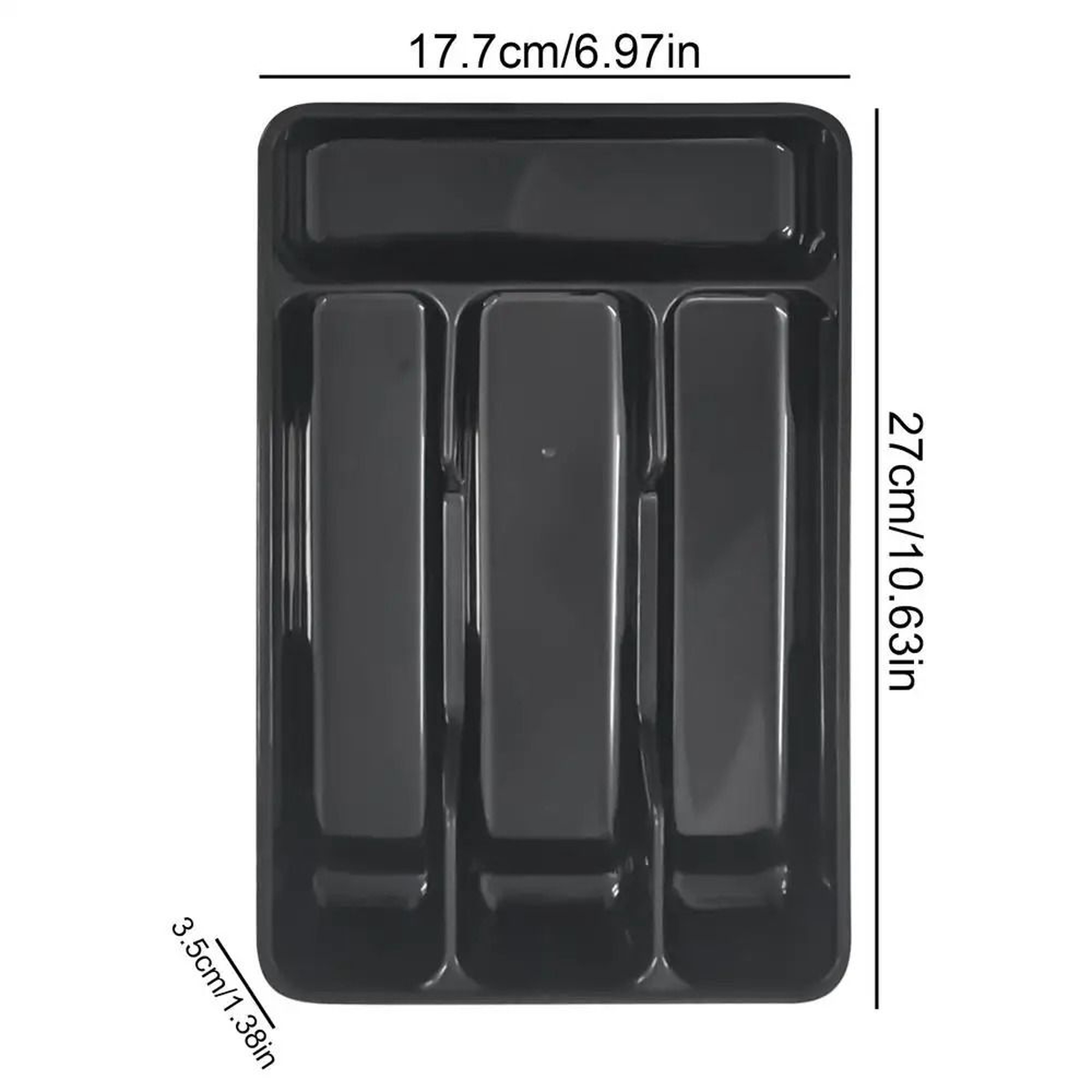 Compact Silverware Organizer With 4 Compartments 7