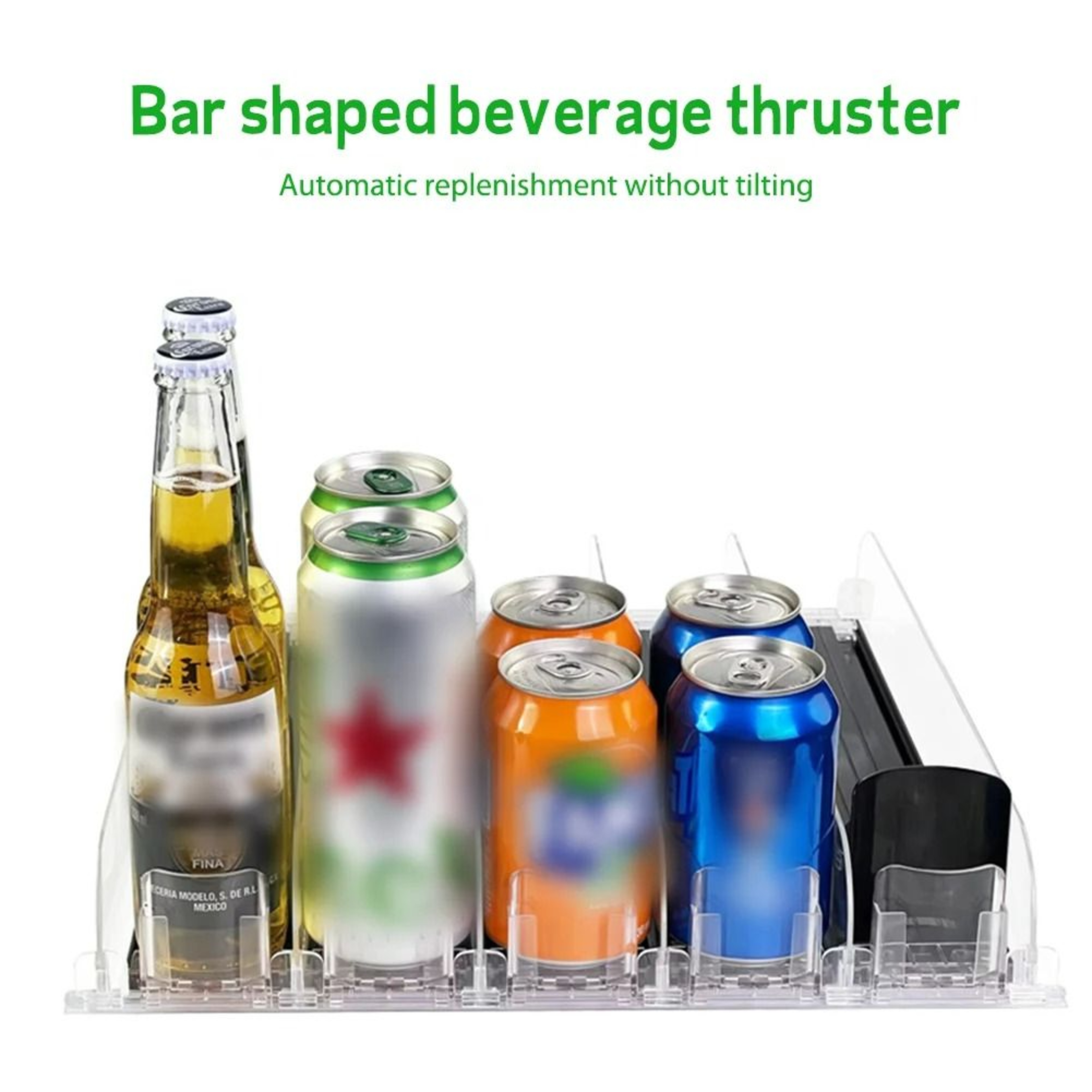 Canned Beverage Push Rack And Drink Organizer Dispenser 4