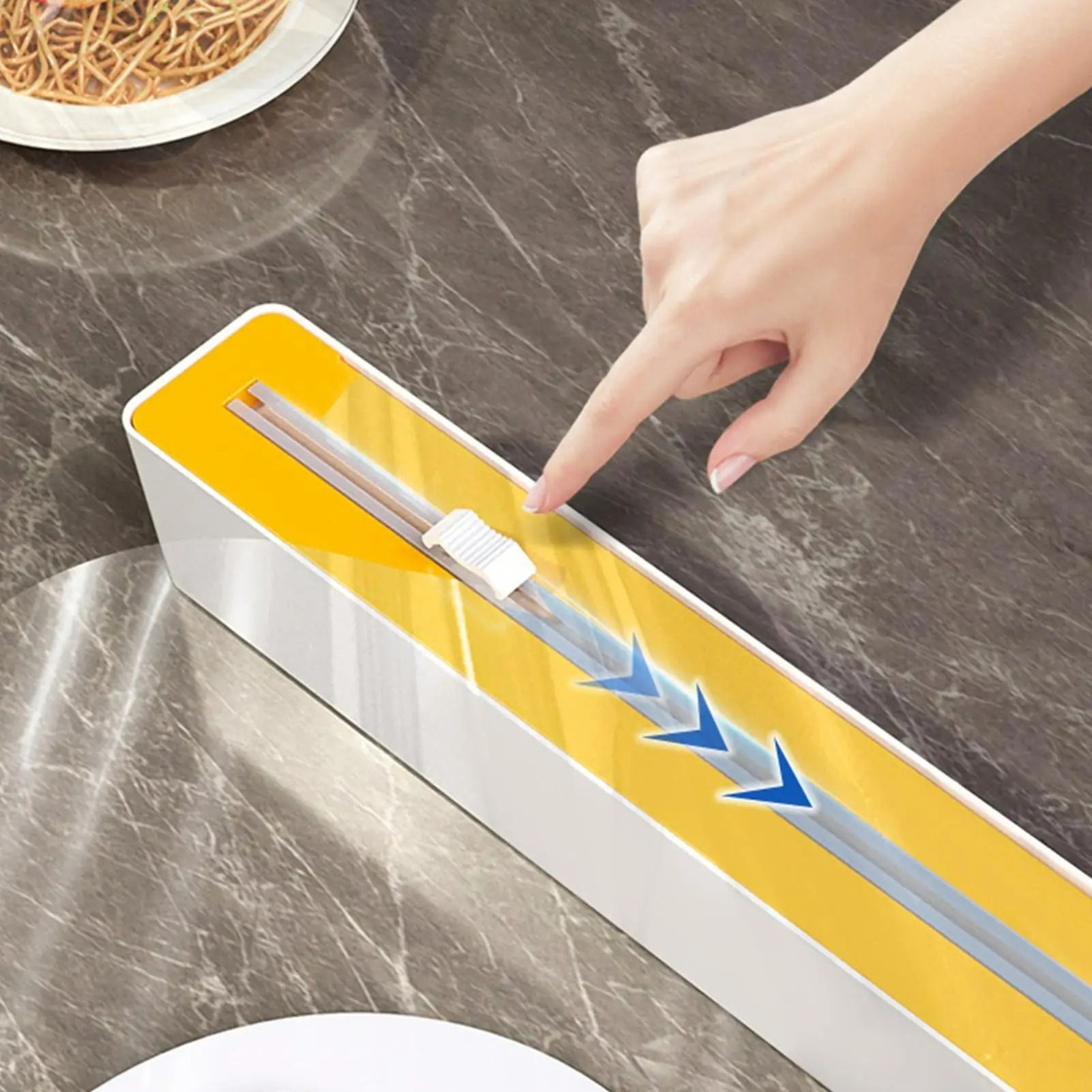 Food Wrap Dispenser With Cutter And Suction Cup Base 3