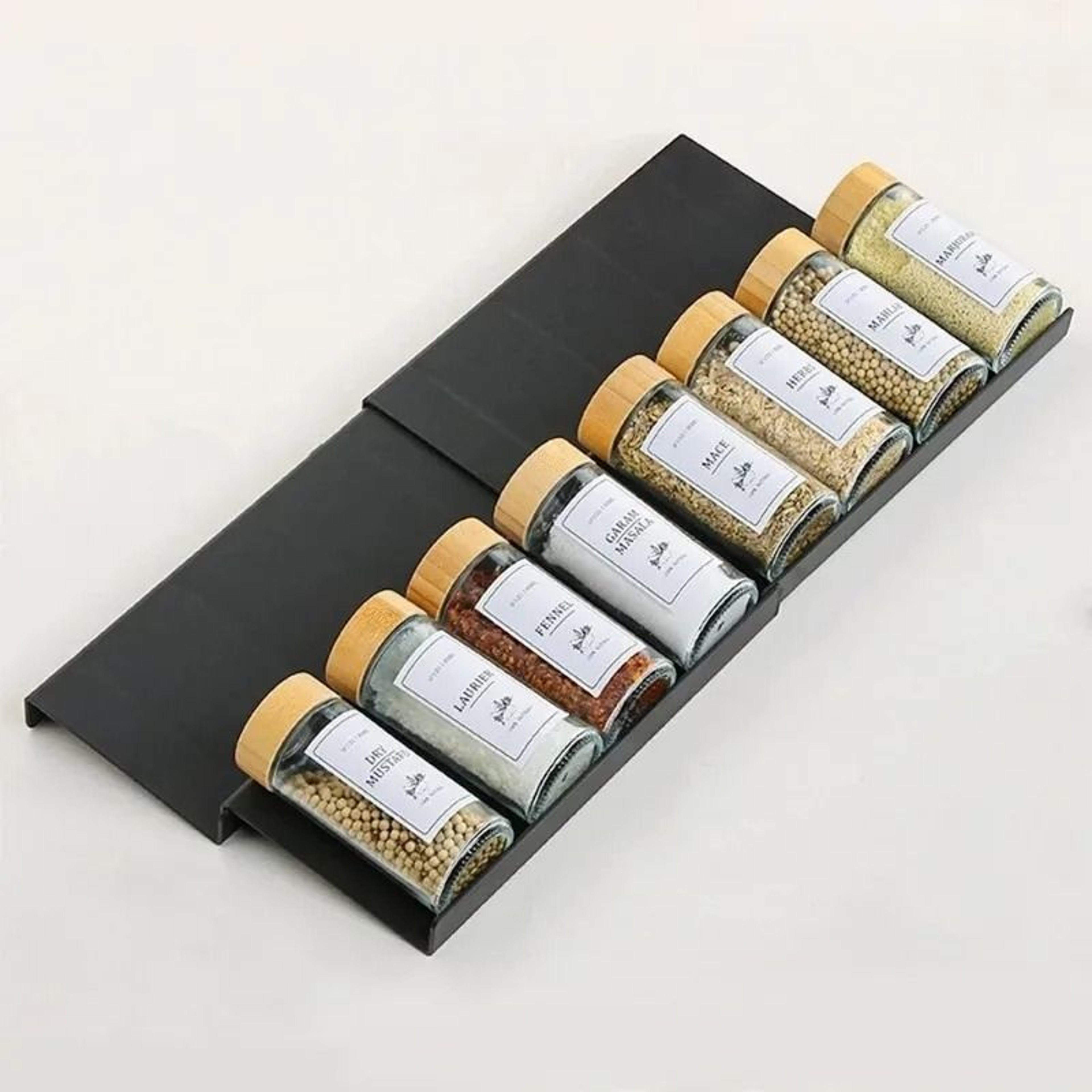 4Layer Adjustable Kitchen Spice Drawer Organizer And Seasoning Bottle Rack 5