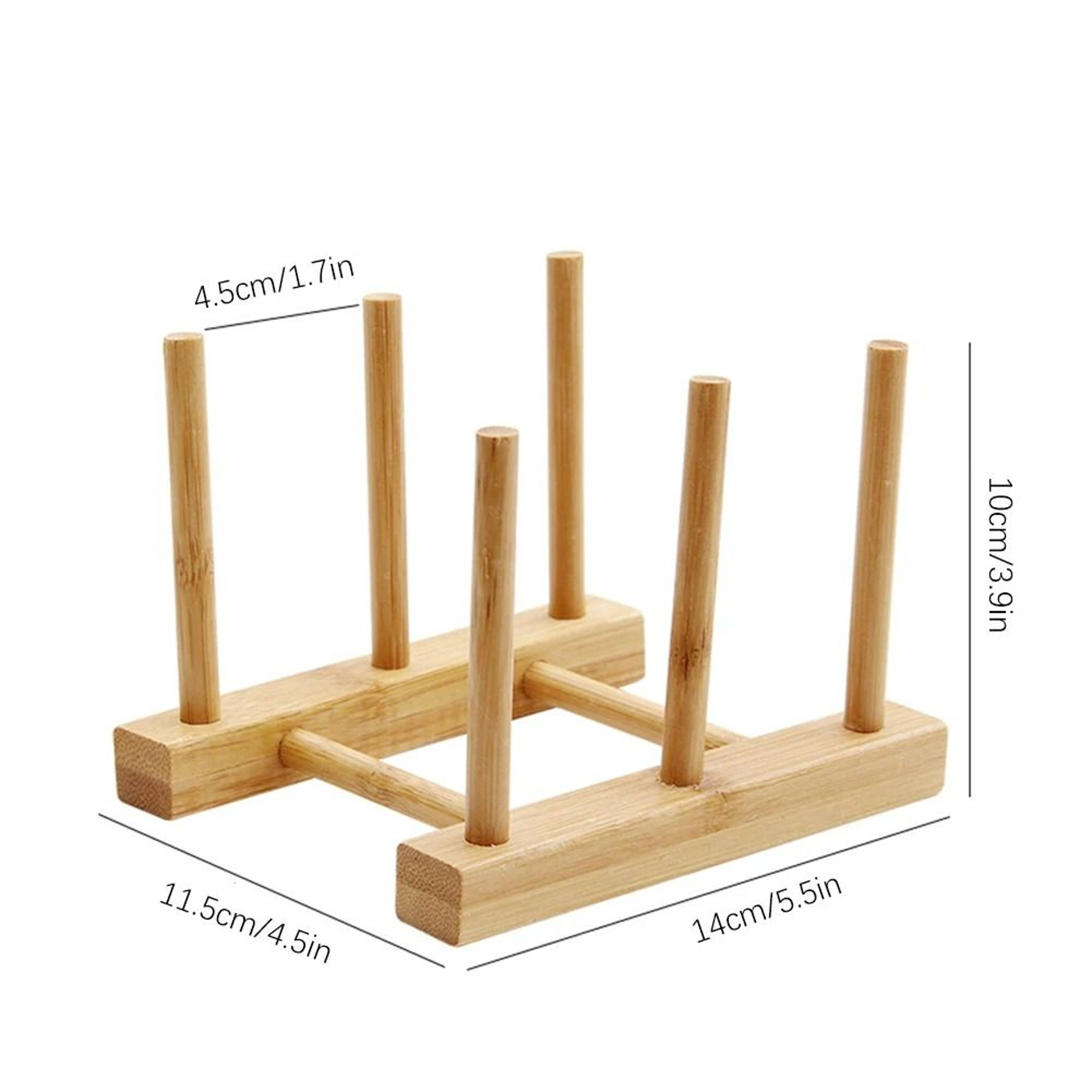 MultiFunctional Wooden Dish Drain Rack And Display Stand 9