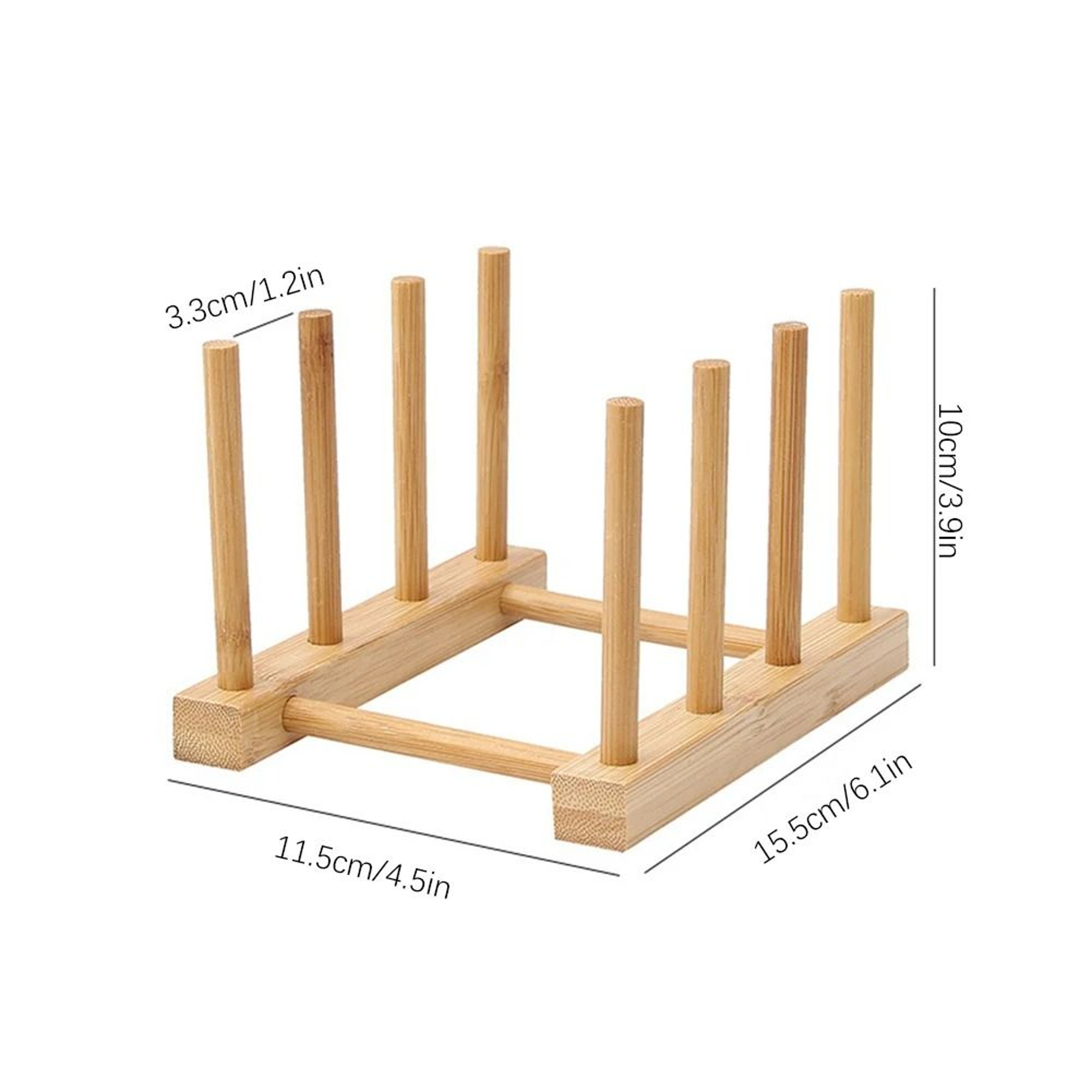 MultiFunctional Wooden Dish Drain Rack And Display Stand 10