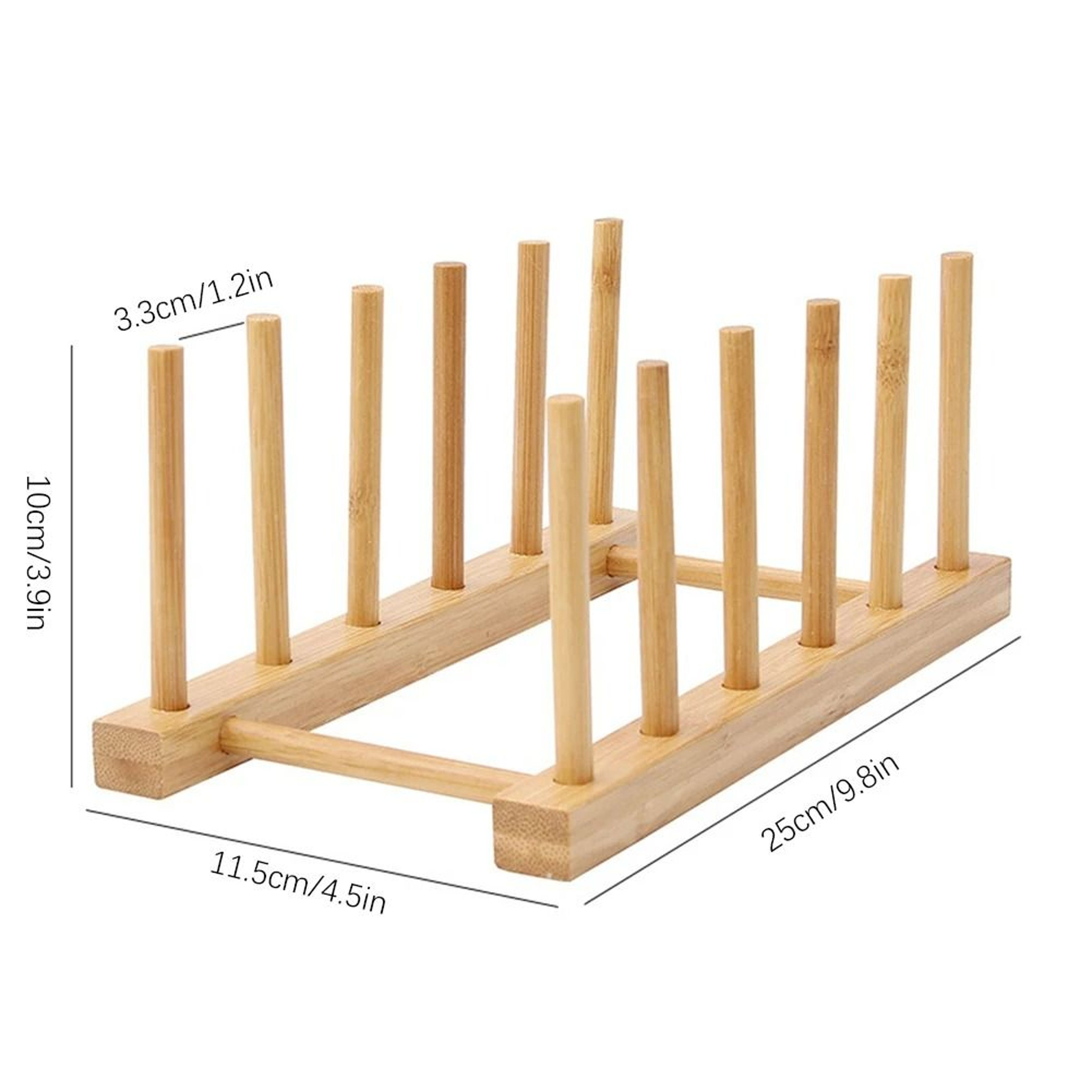MultiFunctional Wooden Dish Drain Rack And Display Stand 11