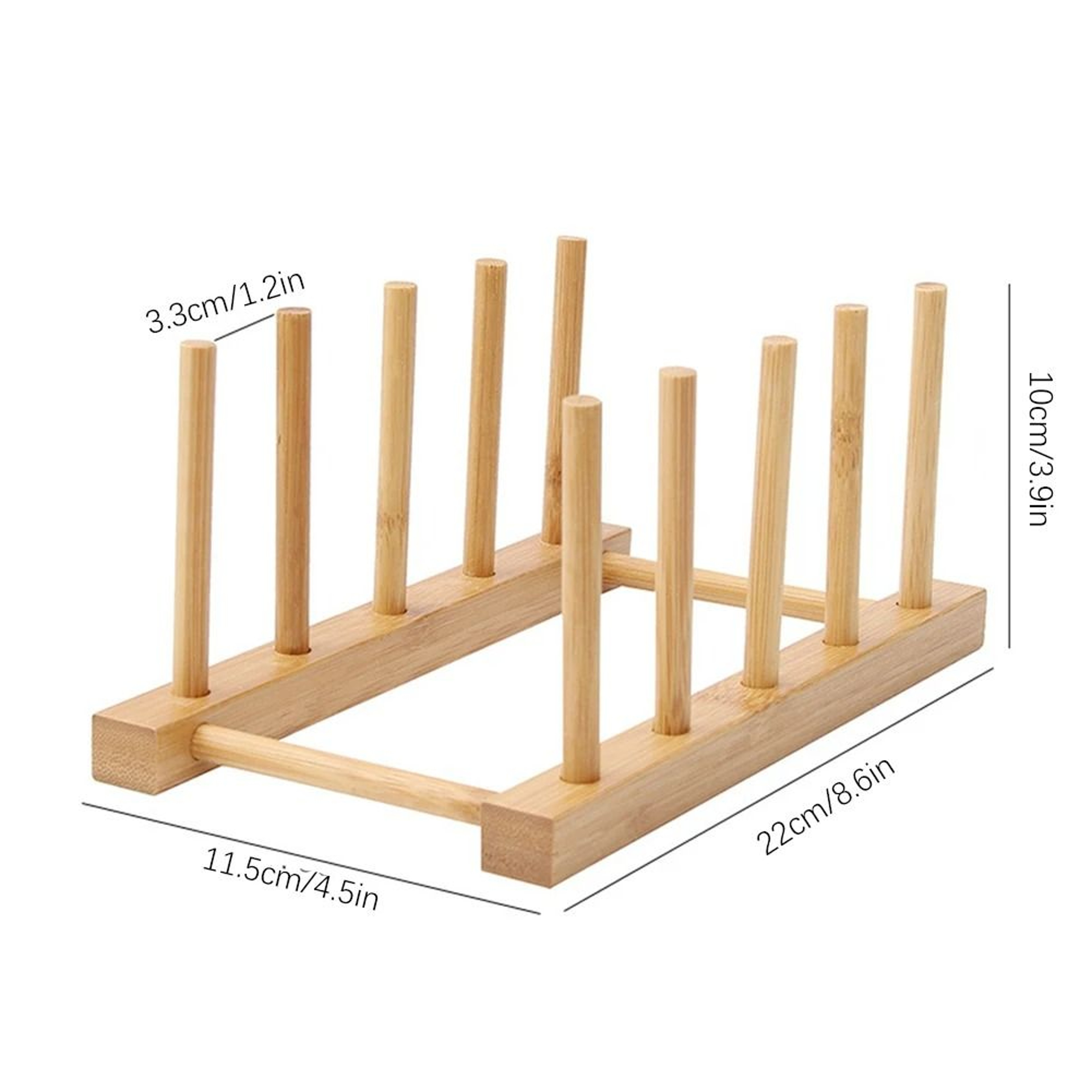 MultiFunctional Wooden Dish Drain Rack And Display Stand 7