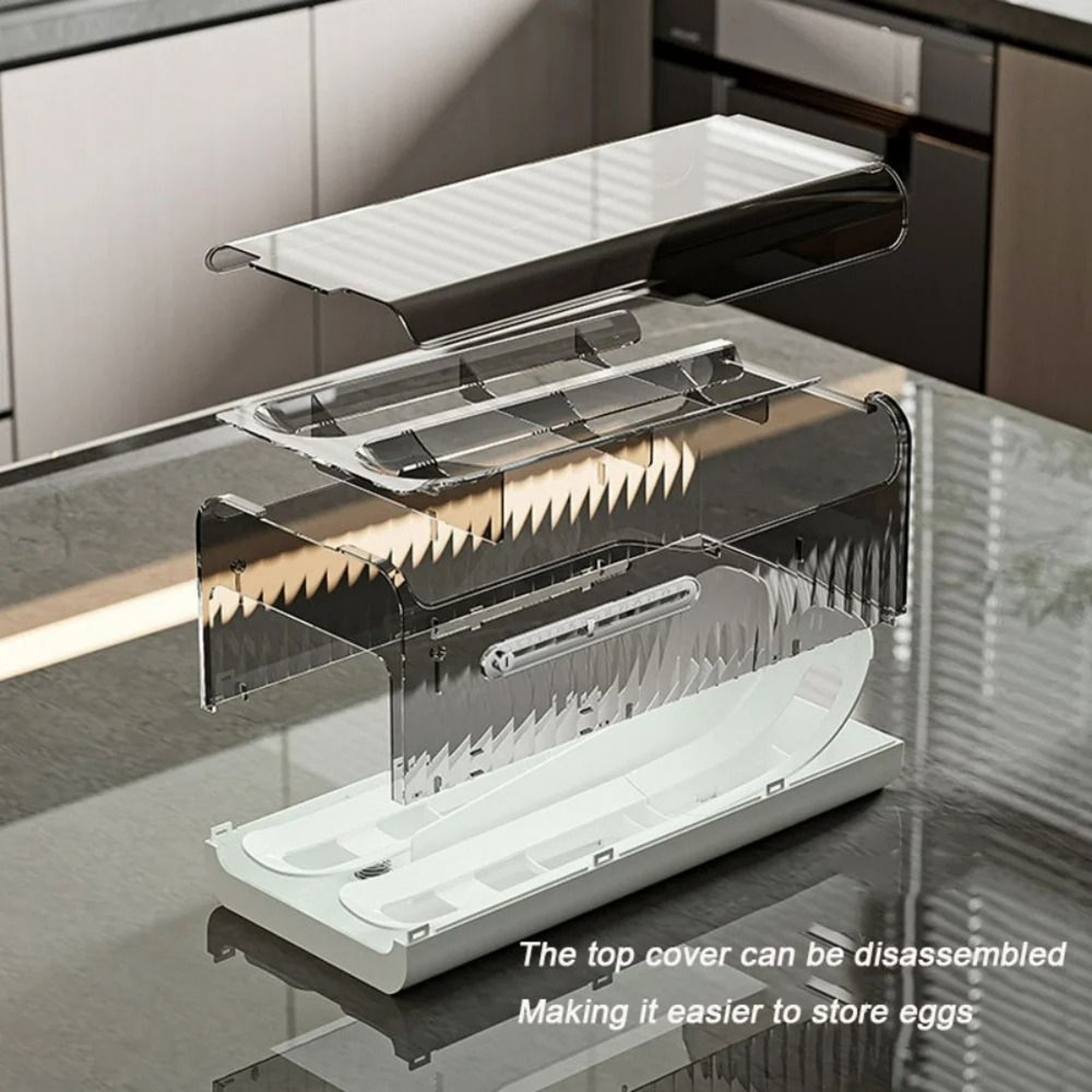Automatic Rolling Egg Storage Holder  MultiTier LargeCapacity Gravity Dispenser Rack For Refrigerat 5
