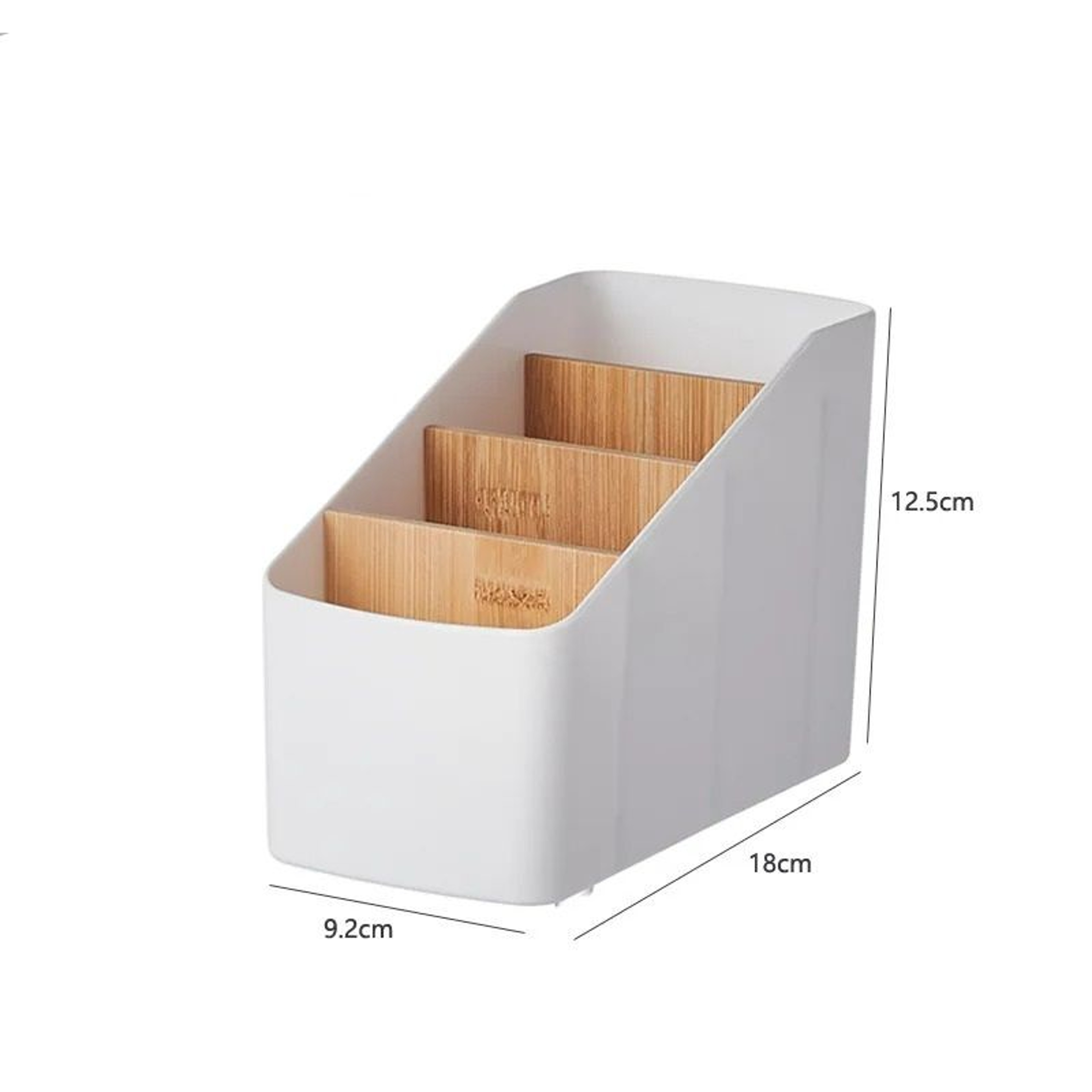 MultiFunctional Desktop Remote Control Holder  2Grid Tabletop Organizer Caddy For Makeup Brushes  O 5