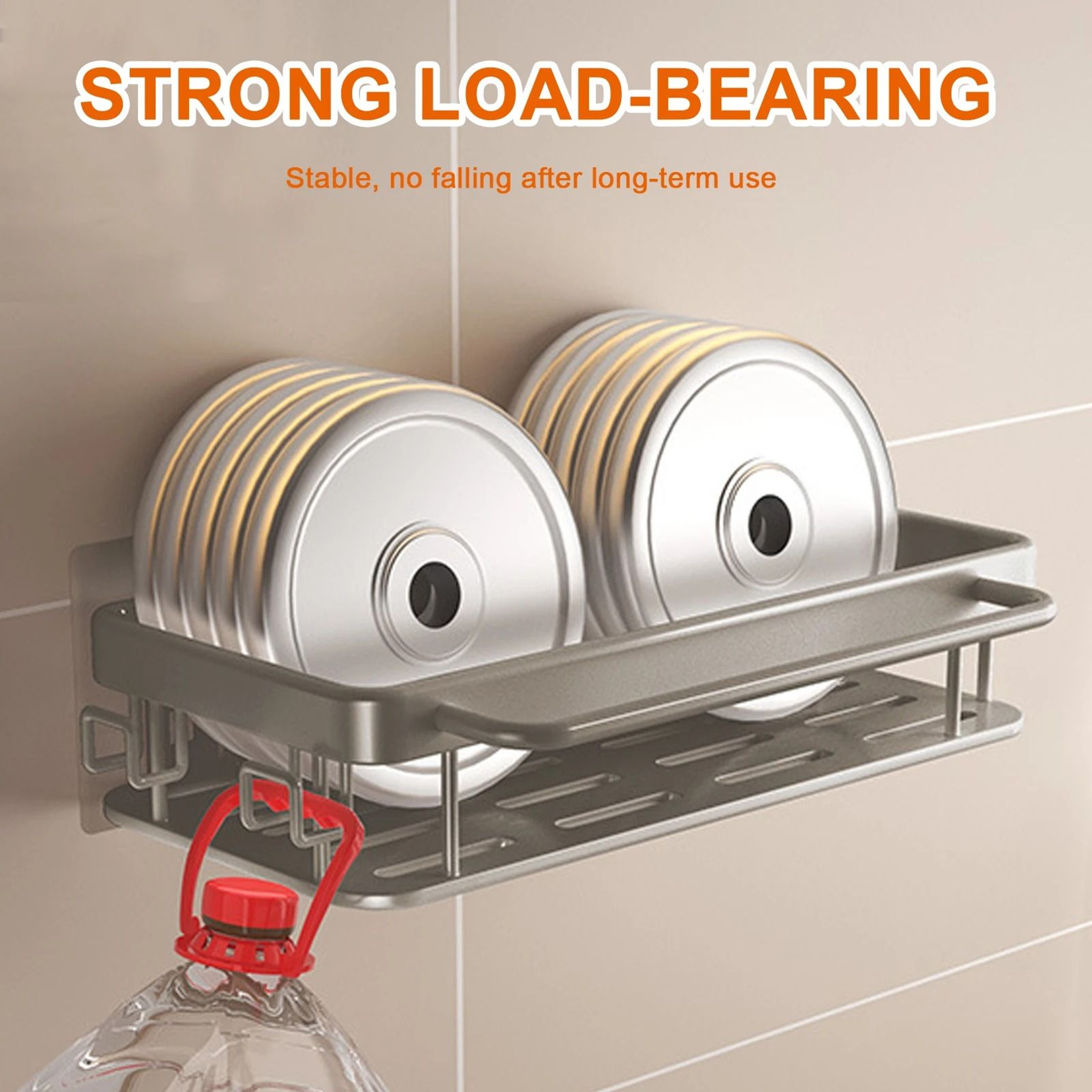 Aluminum Kitchen Sink Drain Rack With Removable Drip Tray  MultiFunctional Soap Sponge And Dishclot 4