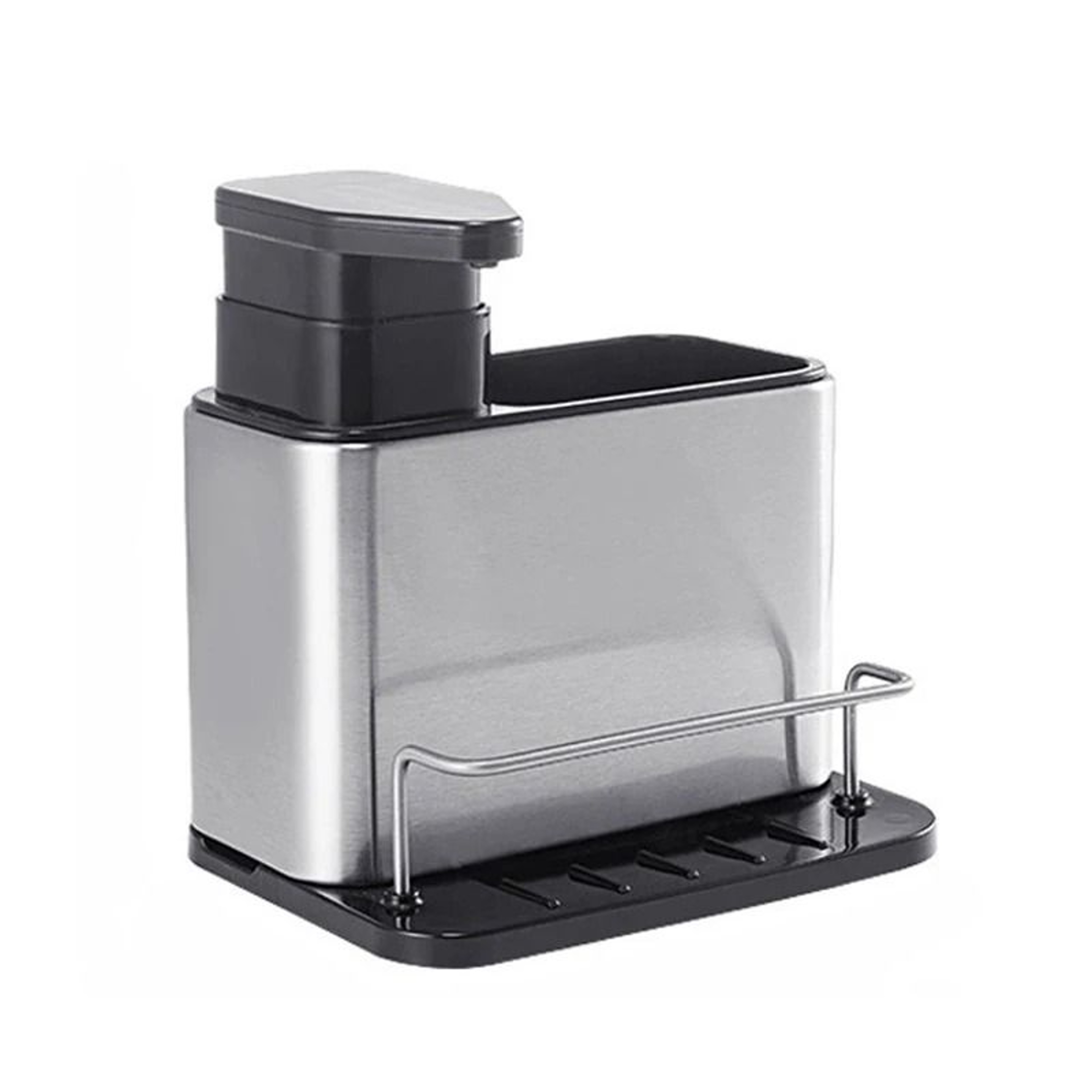 MultiFunction Kitchen Sink Sponge Holder  Soap Dispenser  Integrated Hand Soap Bottle With Storage  7