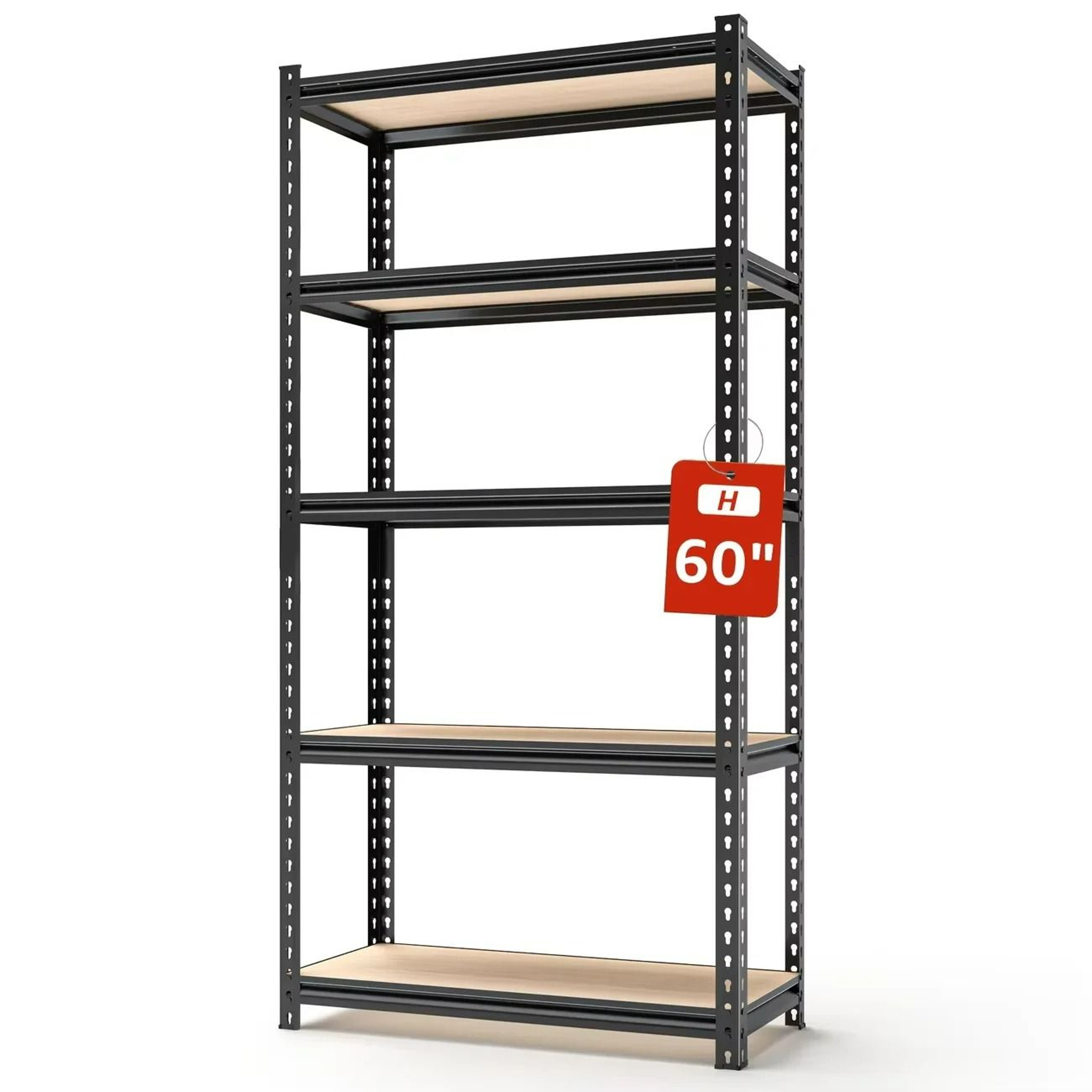5Tier HeavyDuty Adjustable Metal Shelving Unit  MultiPurpose Garage Kitchen And Bedroom Storage Rac 7