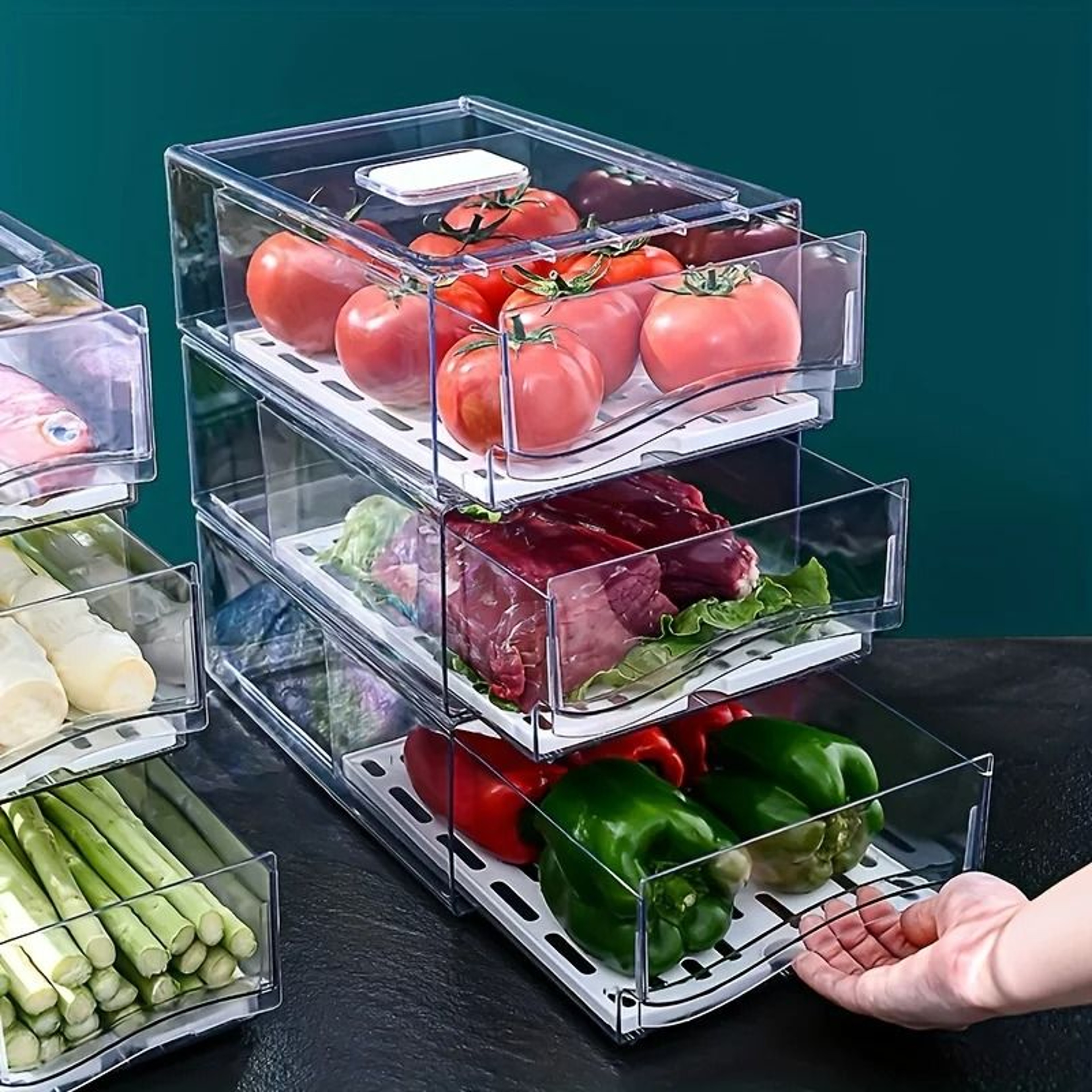 PullOut Refrigerator Drawer Storage Box 0