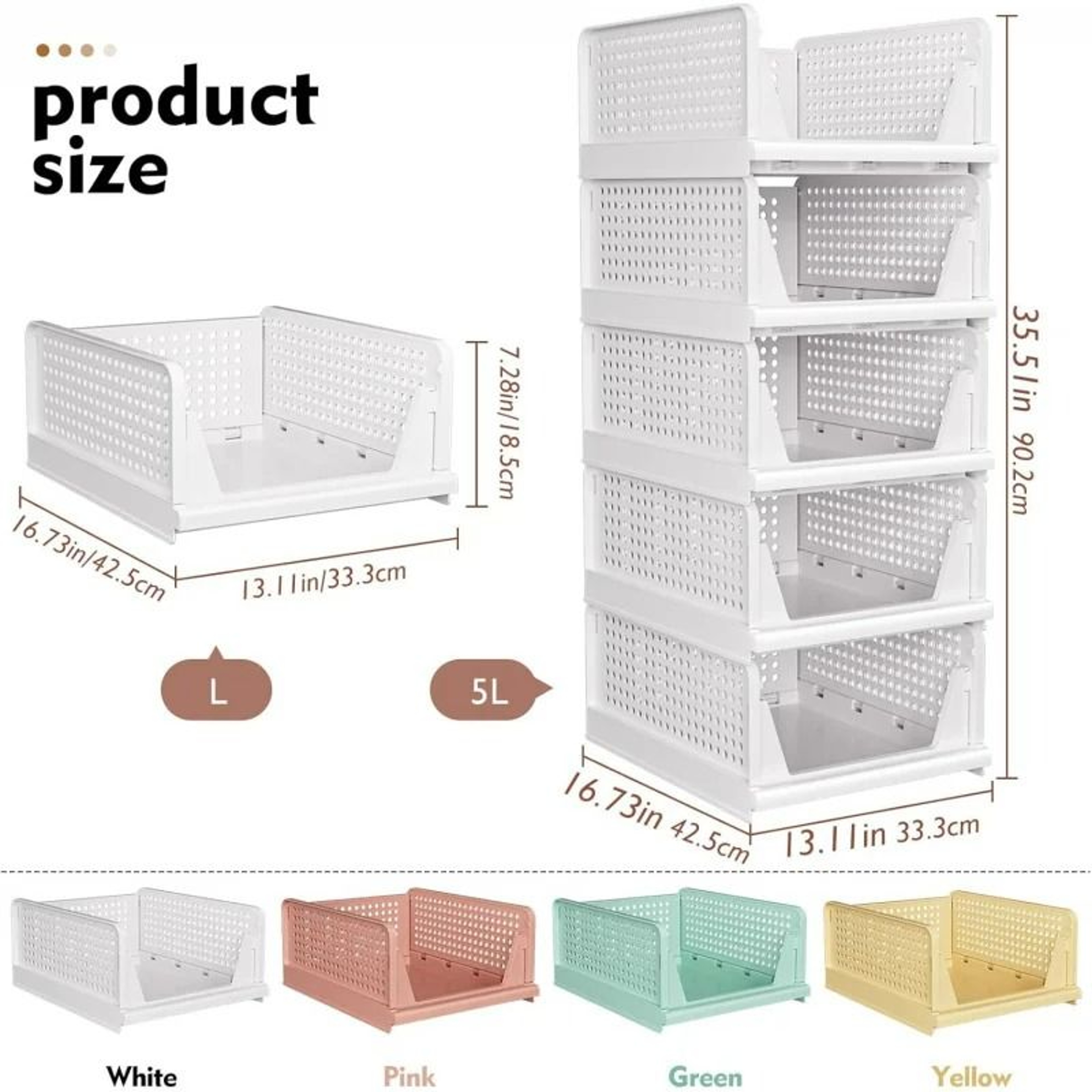 Stackable Wardrobe Storage Basket 3