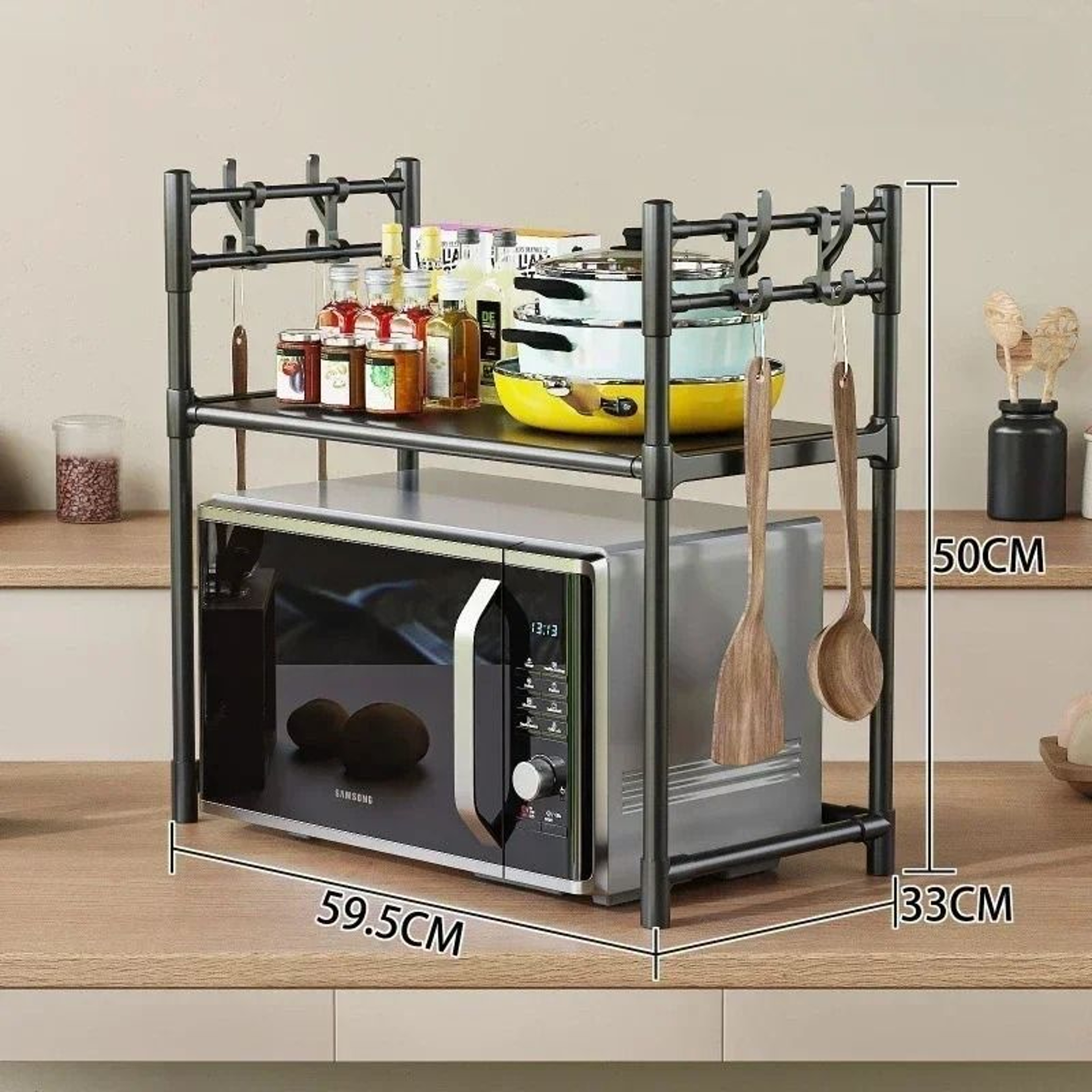 MultiLayer Microwave Oven  Condiment Storage Rack 6
