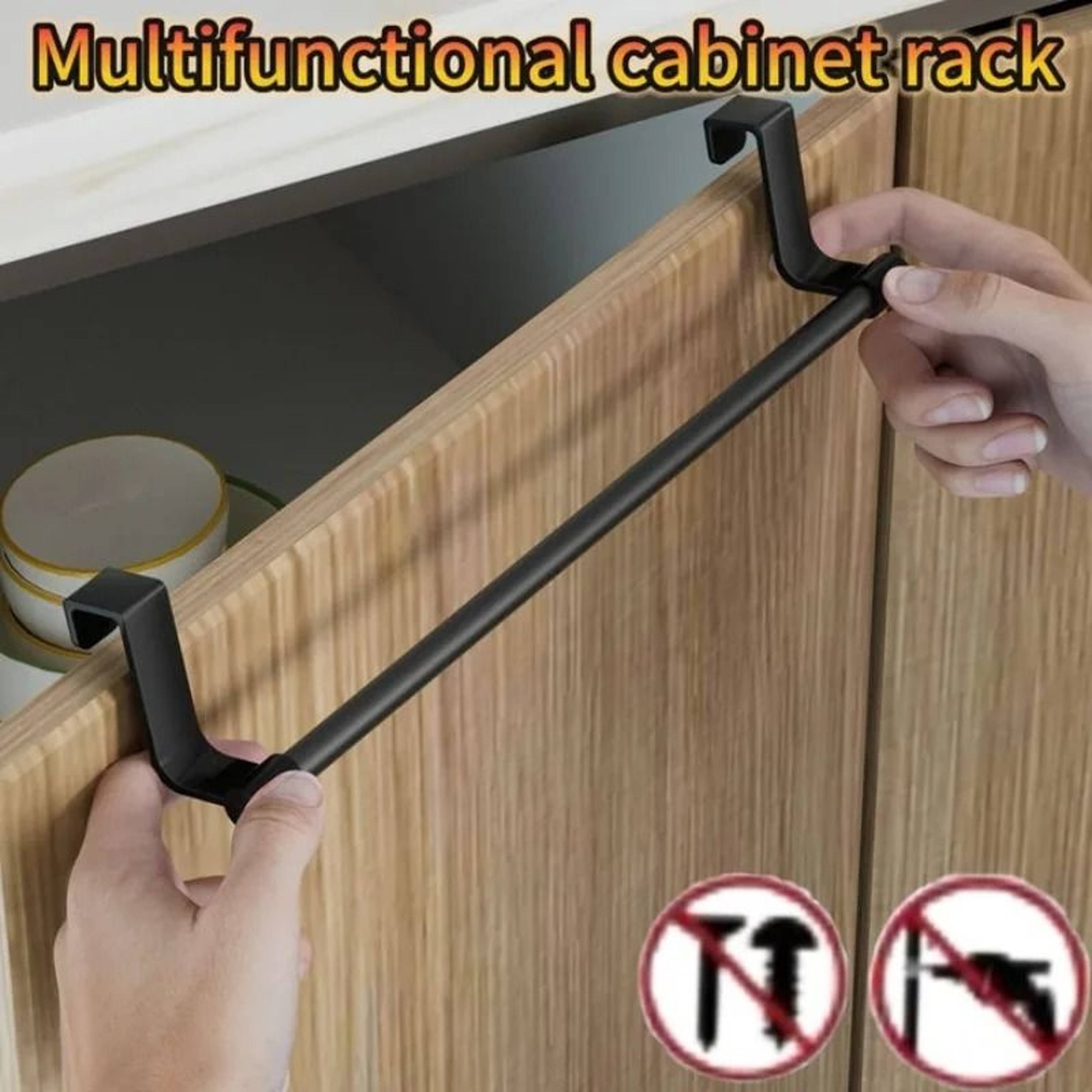 OverCabinet Hanging Towel Rack Bar 0
