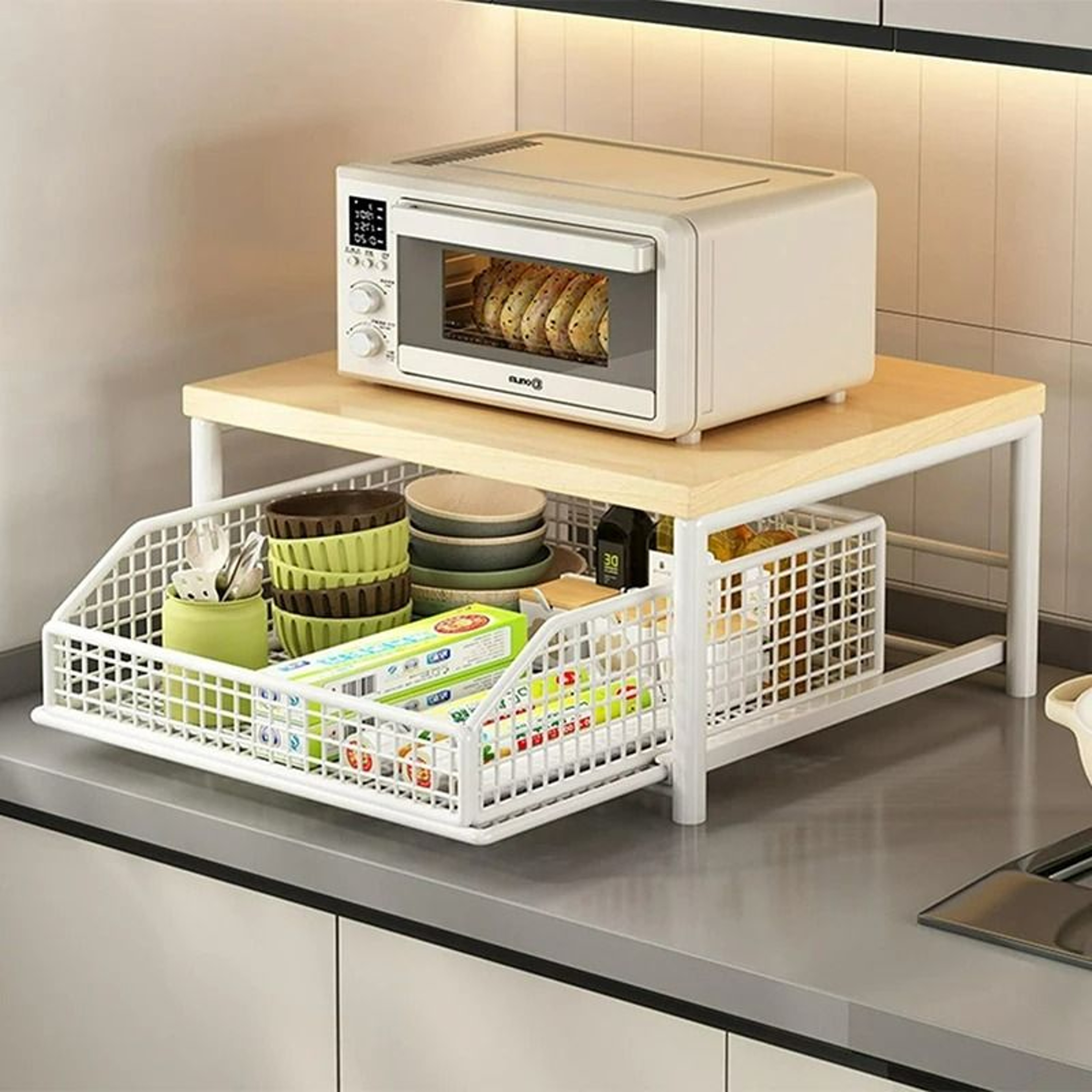 HeavyDuty MultiUse Countertop Organizer And Kitchen Storage Shelf 1