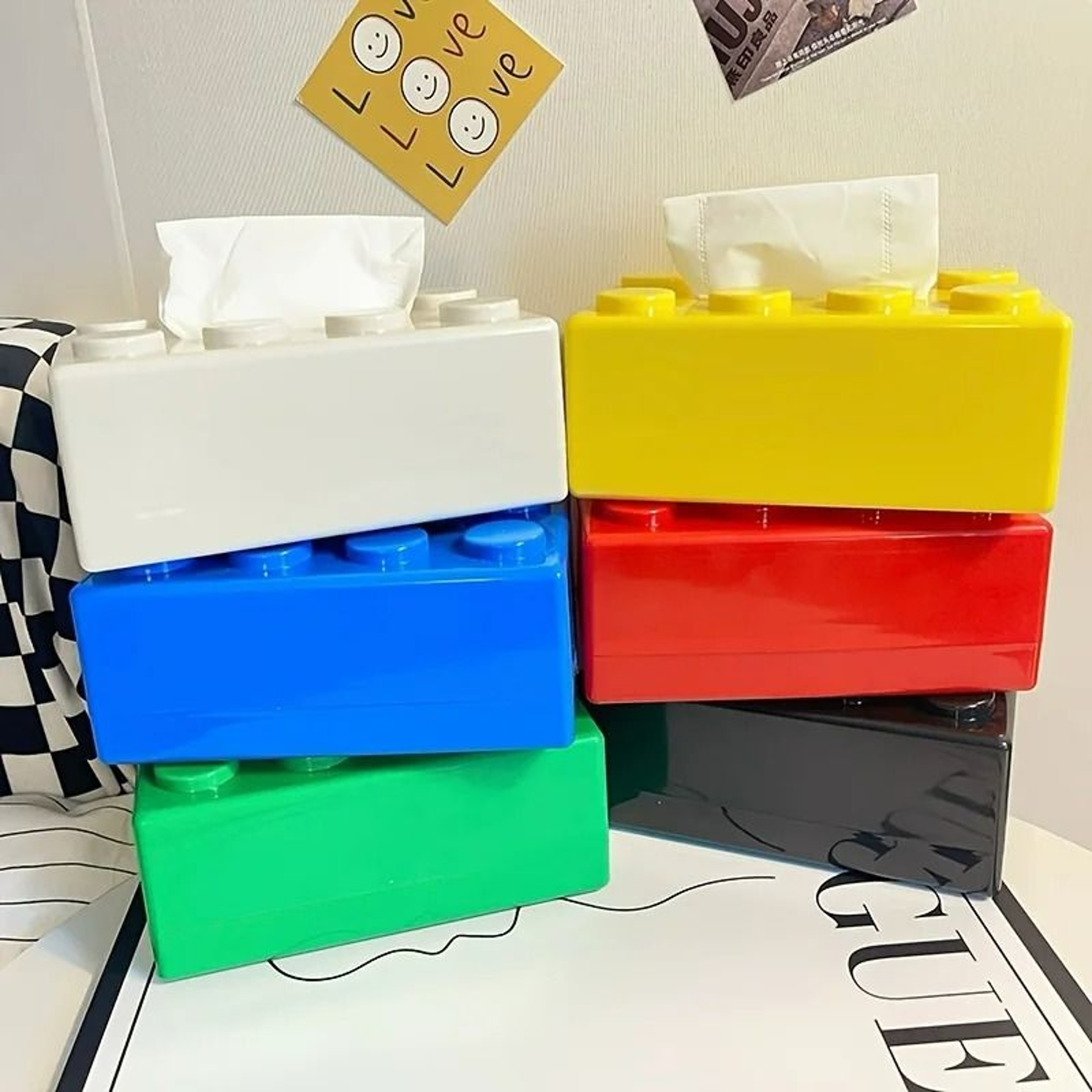 Building Block Creative Tissue Box And Desktop Storage Organizer 2