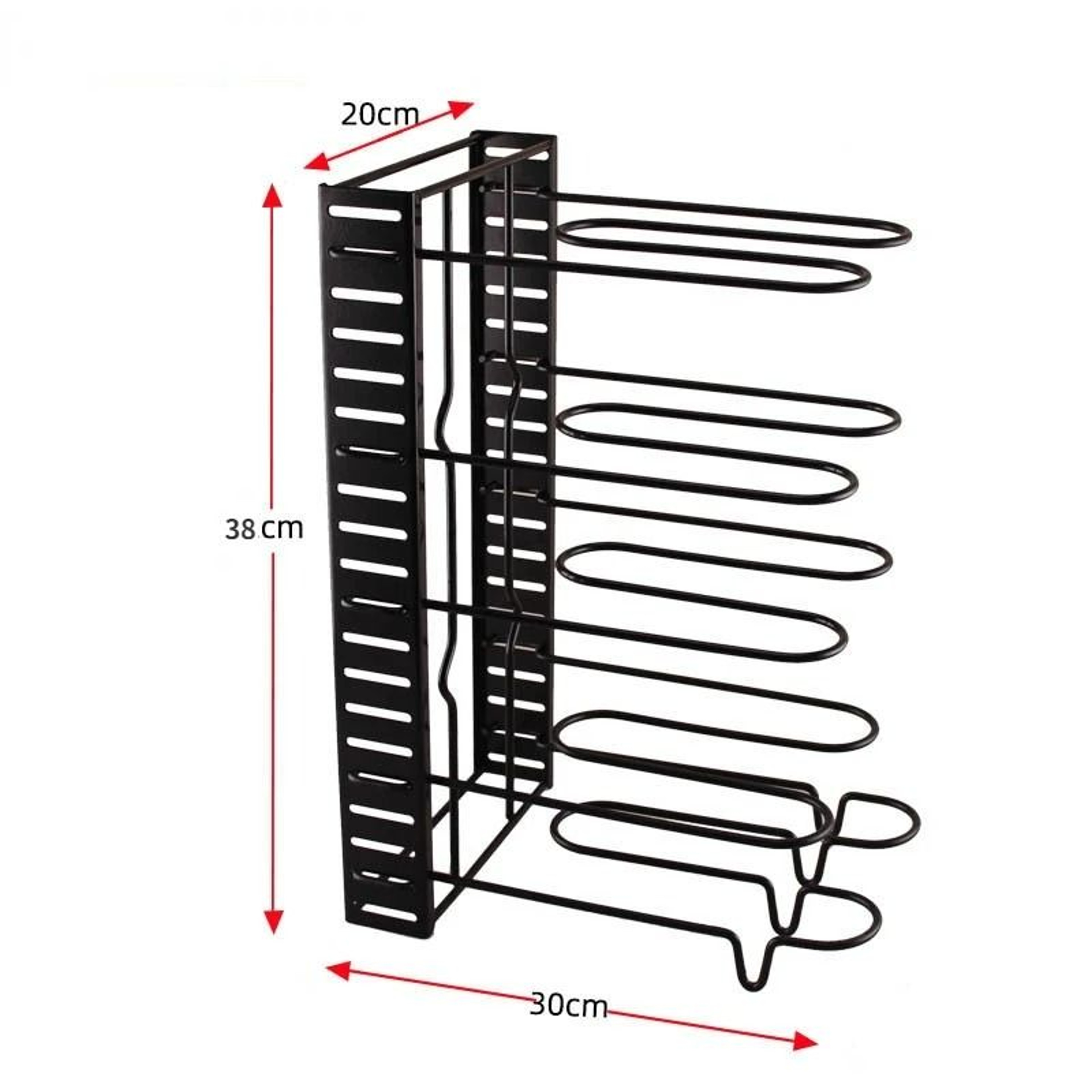 Heavy Duty Adjustable Pots And Pans Organizer Rack For Cabinet And Countertop 5