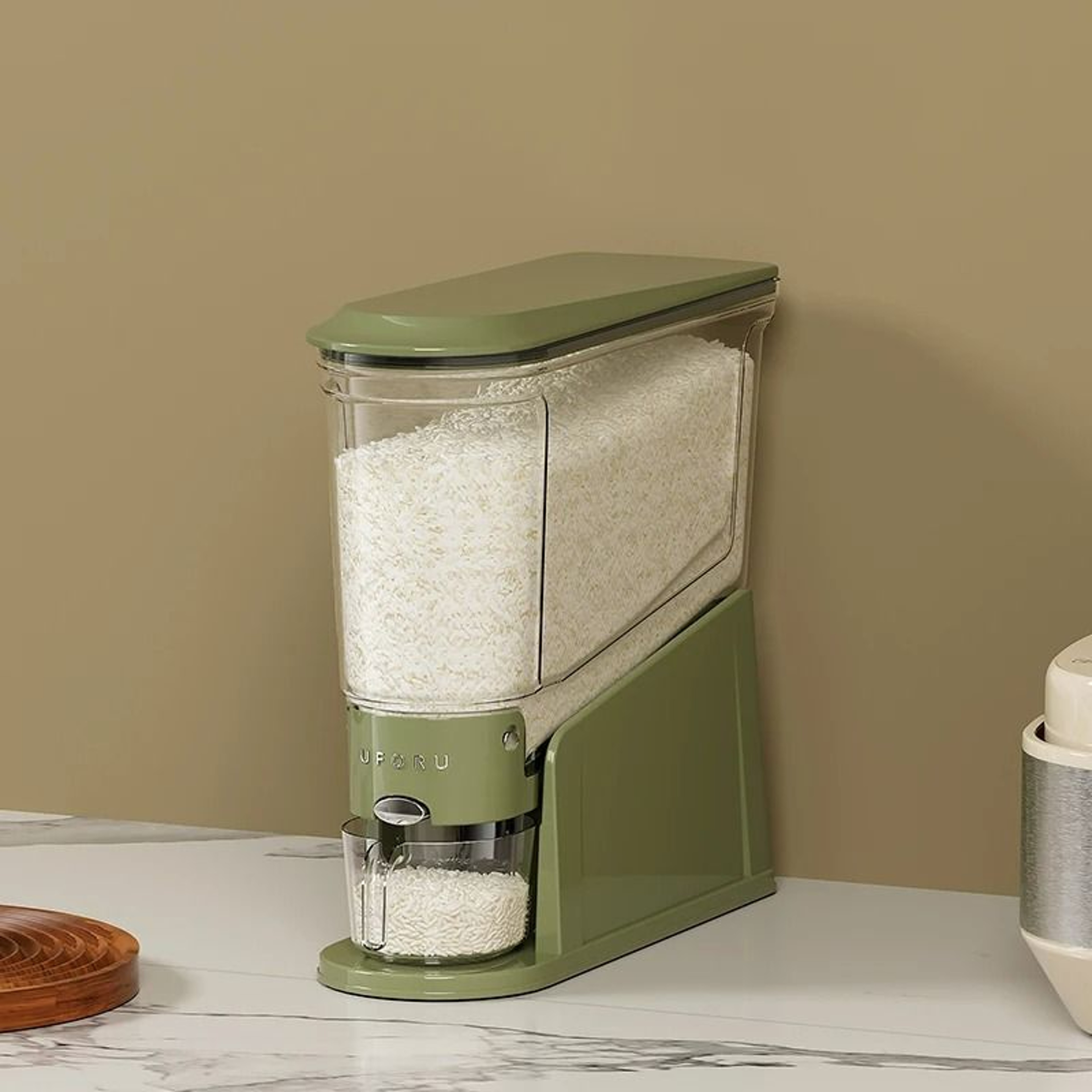 Sealed Push Button Rice Dispenser And Moisture Proof Food Storage Container 3