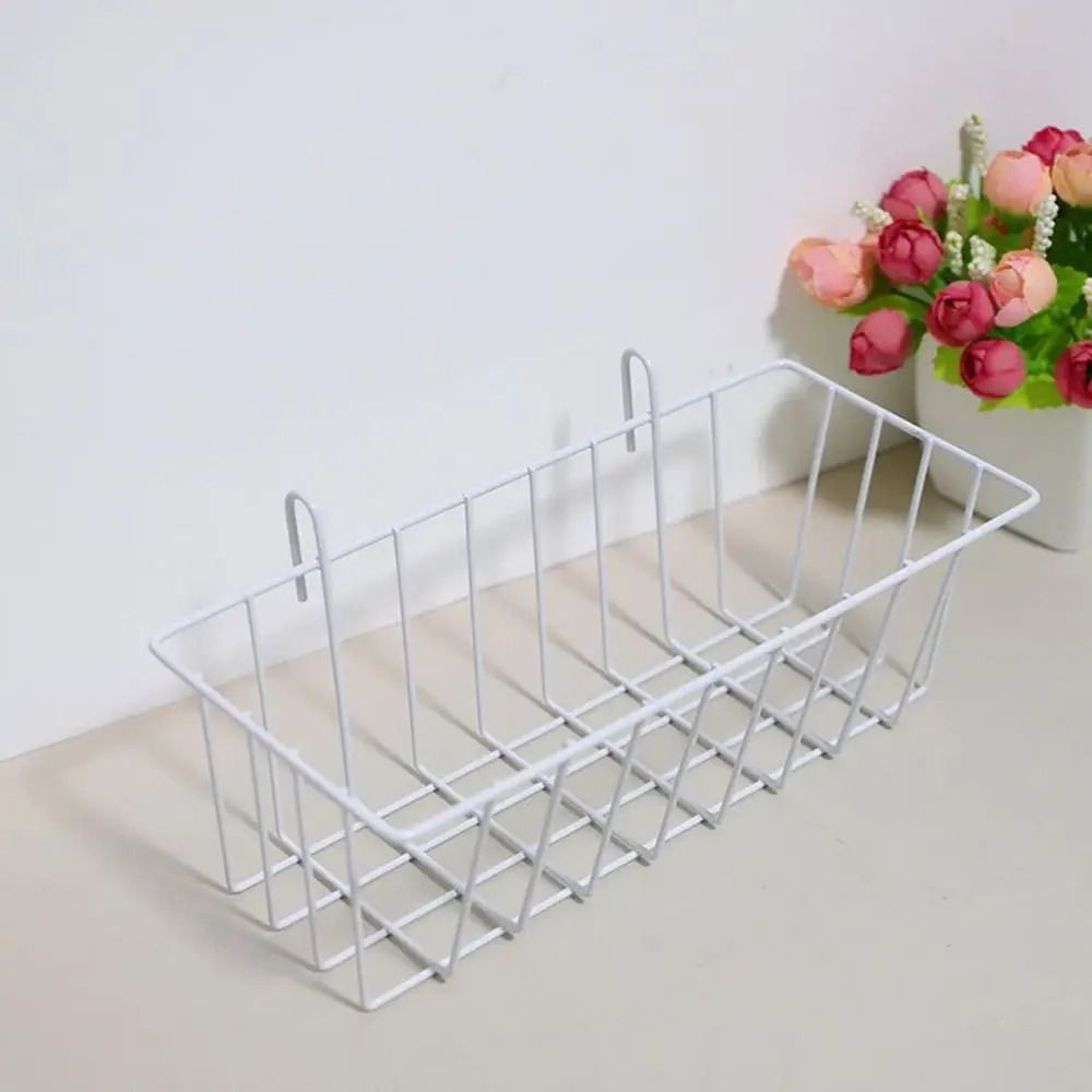 Multifunctional Wire Mesh Hanging Storage Basket And DIY Wall Display Rack 3