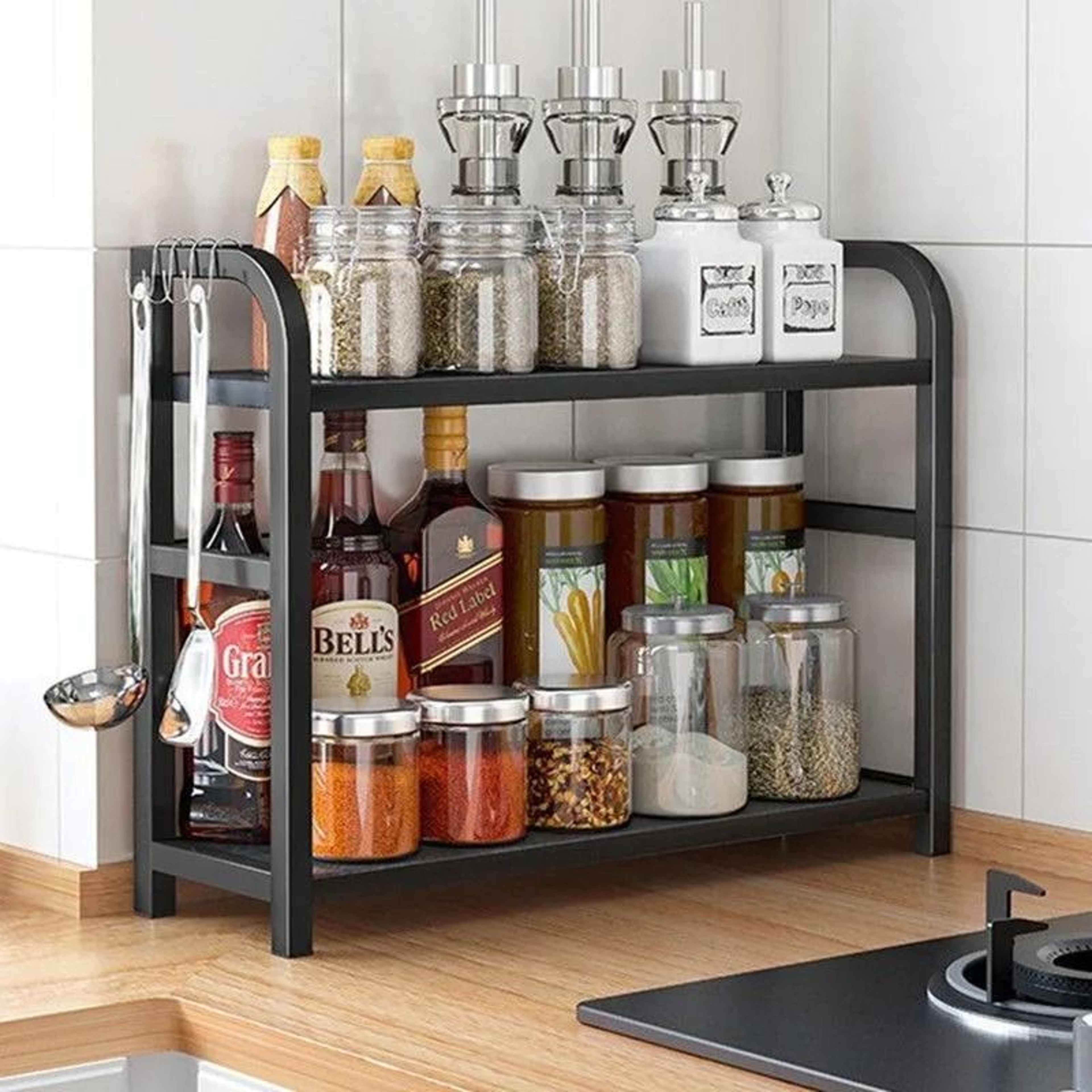 MultiLayer Countertop Seasoning Storage Rack And Bathroom Accessory Shelf 0