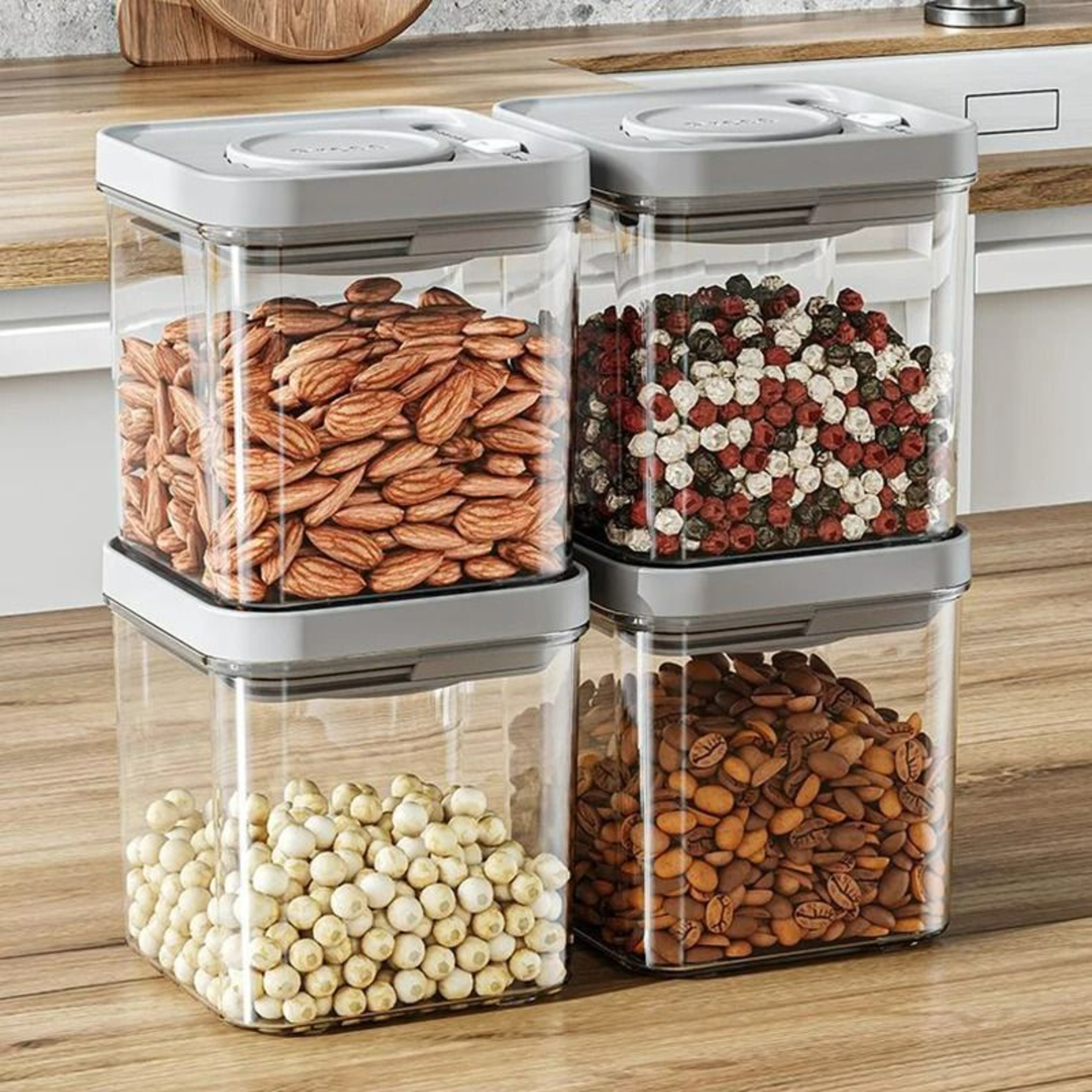 Airtight Pop Food Storage Containers And Stackable BPAFree Pantry Organizers 5