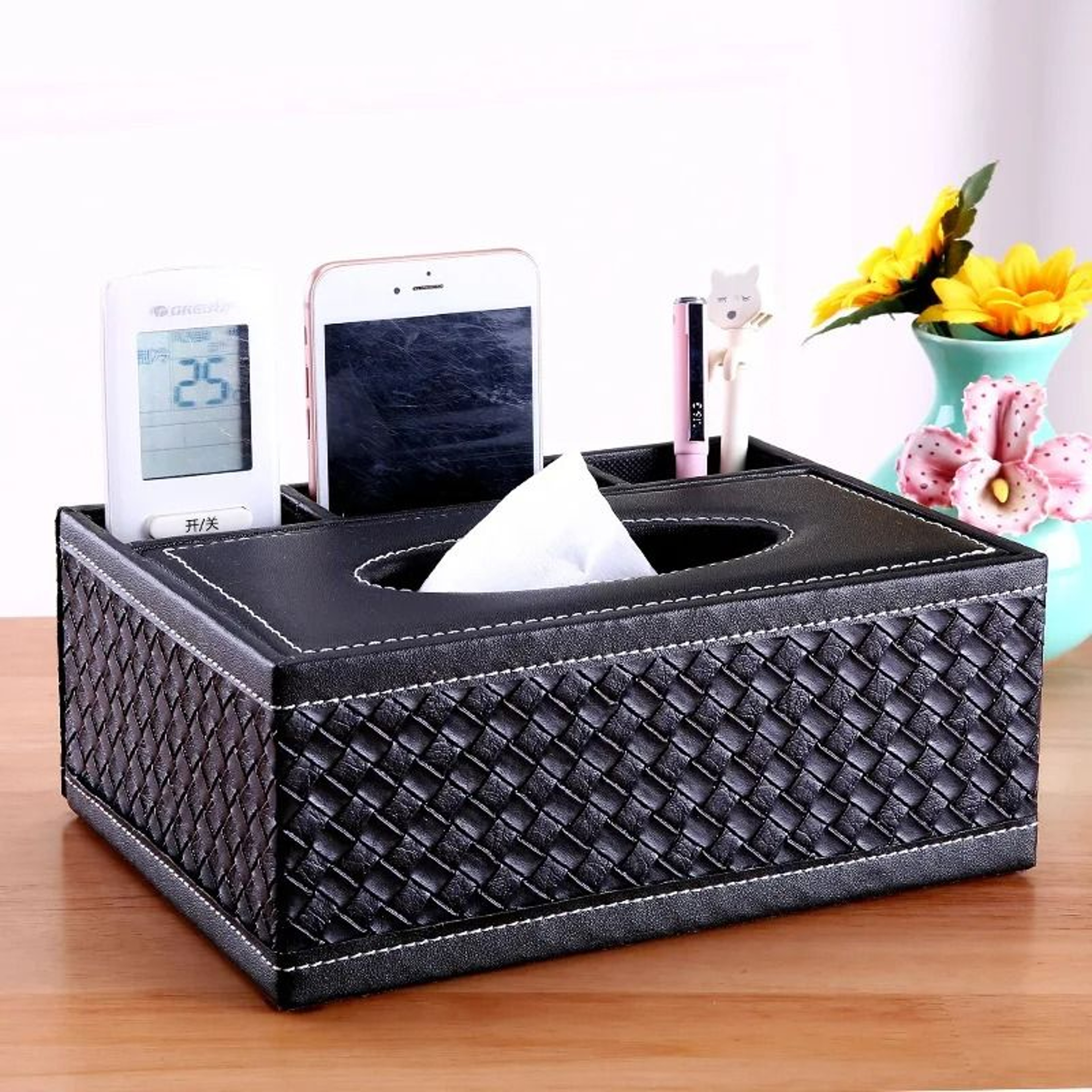 Multifunctional Tissue Box With BuiltIn Stationery And Remote Control Organizer 20
