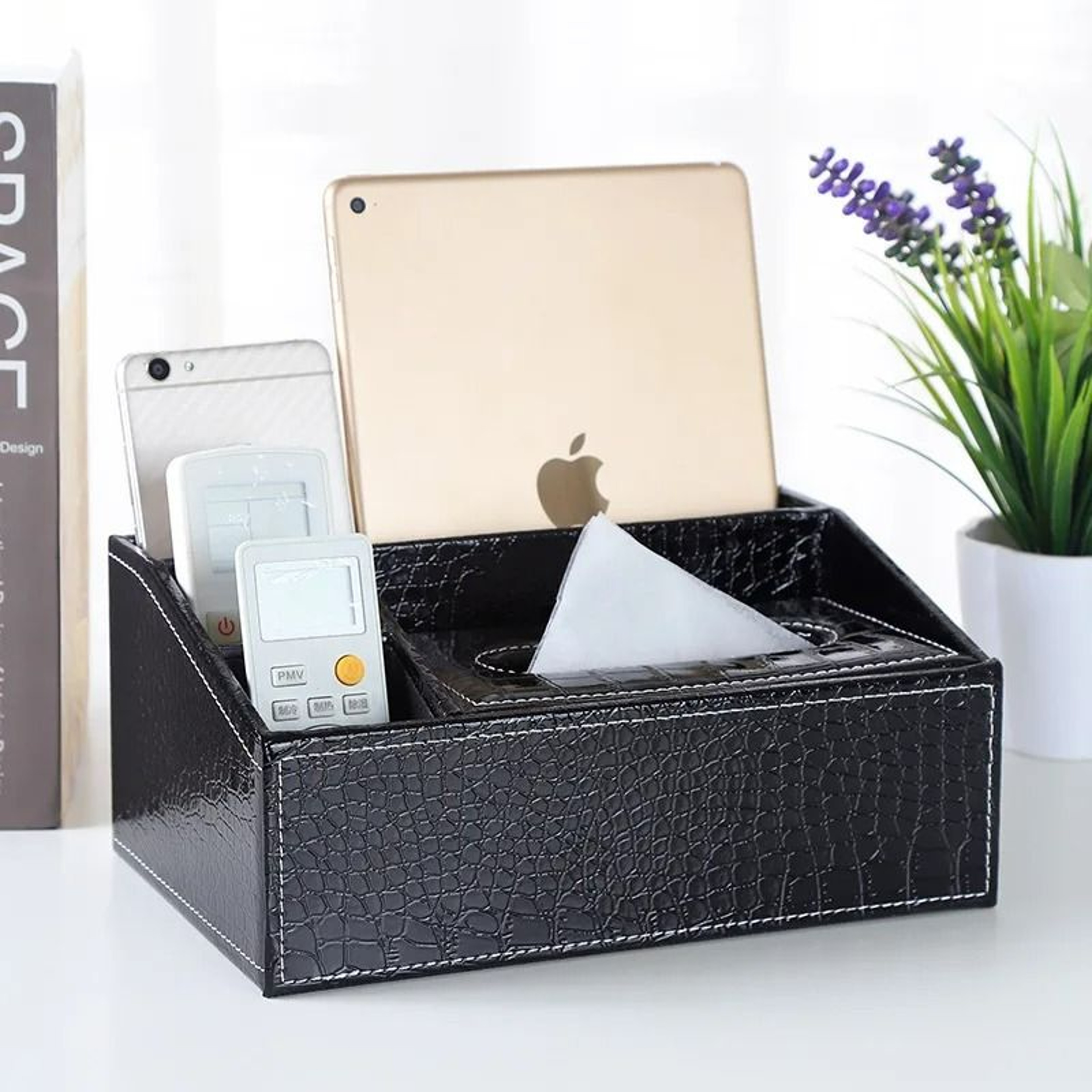 Multifunctional Tissue Box With BuiltIn Stationery And Remote Control Organizer 22