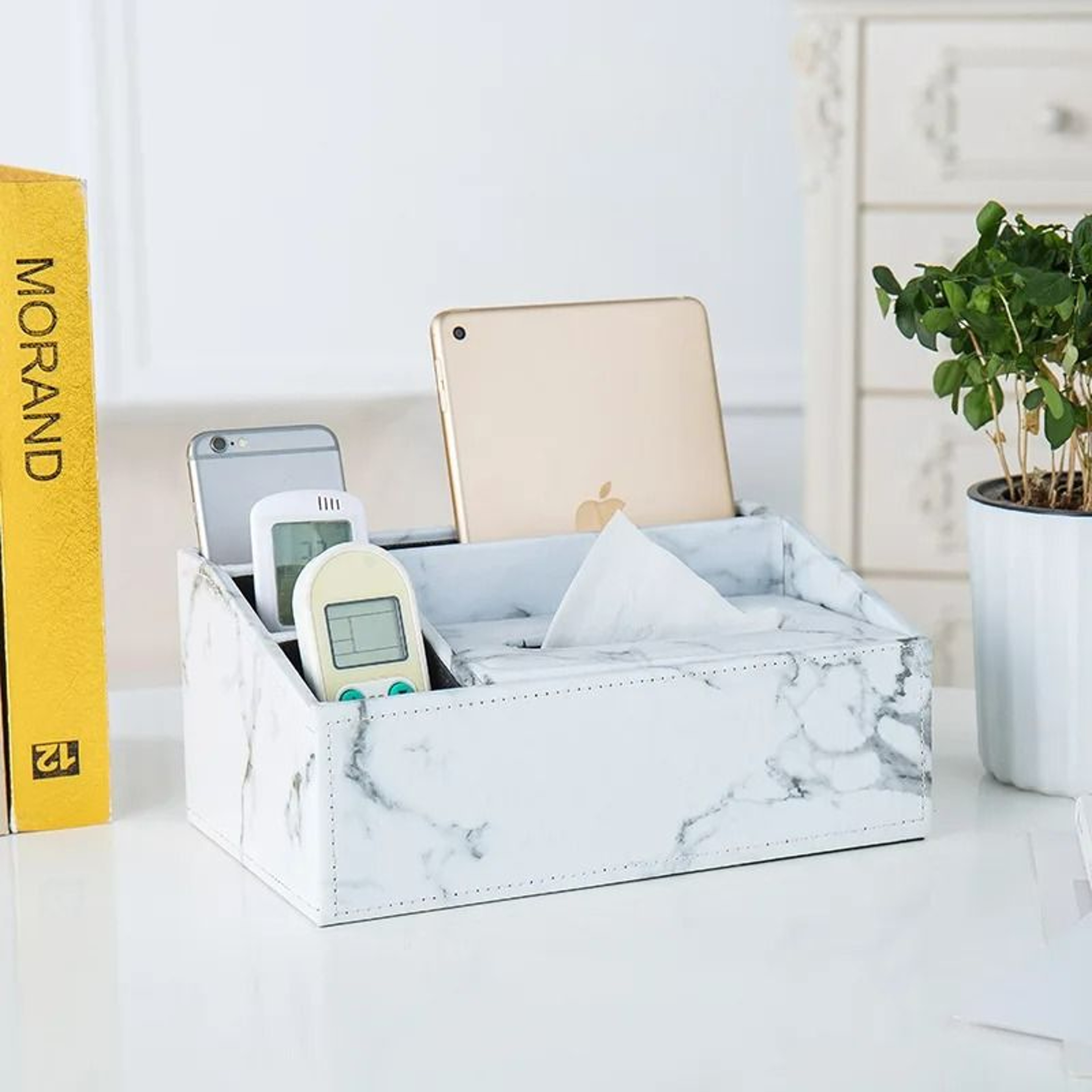 Multifunctional Tissue Box With BuiltIn Stationery And Remote Control Organizer 25