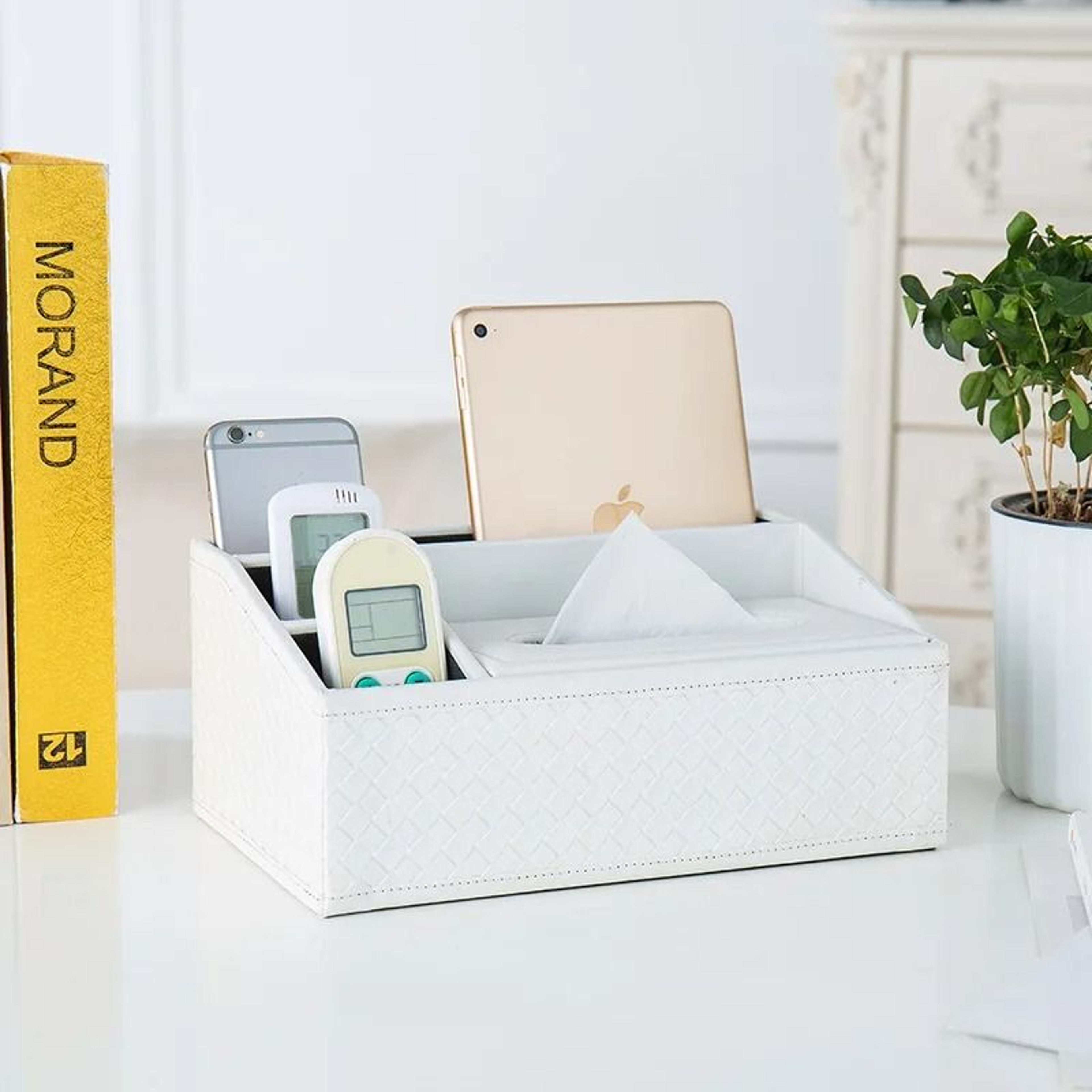 Multifunctional Tissue Box With BuiltIn Stationery And Remote Control Organizer 27