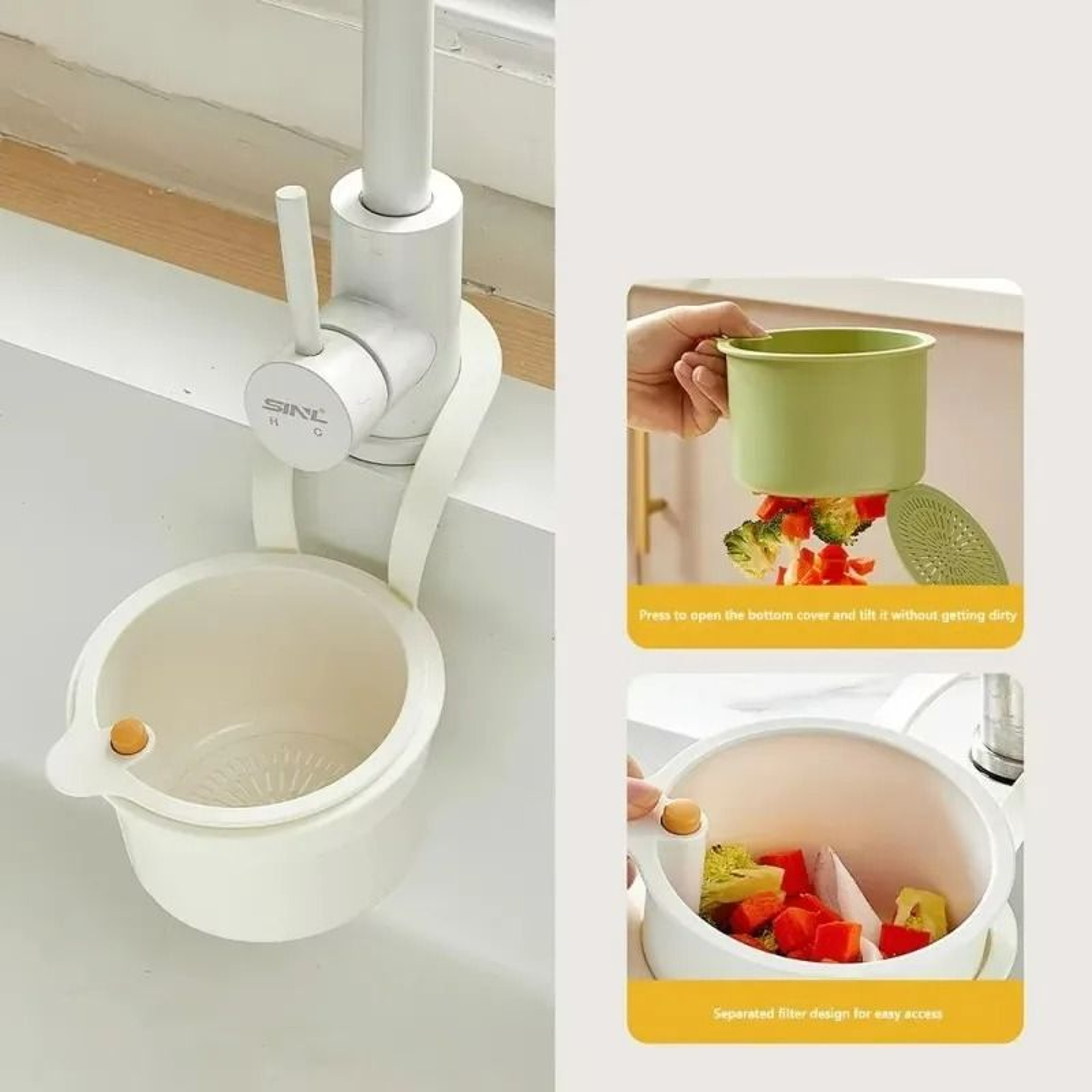 Multifunctional Kitchen Sink Filter Strainer And Corner Drainer Basket 7
