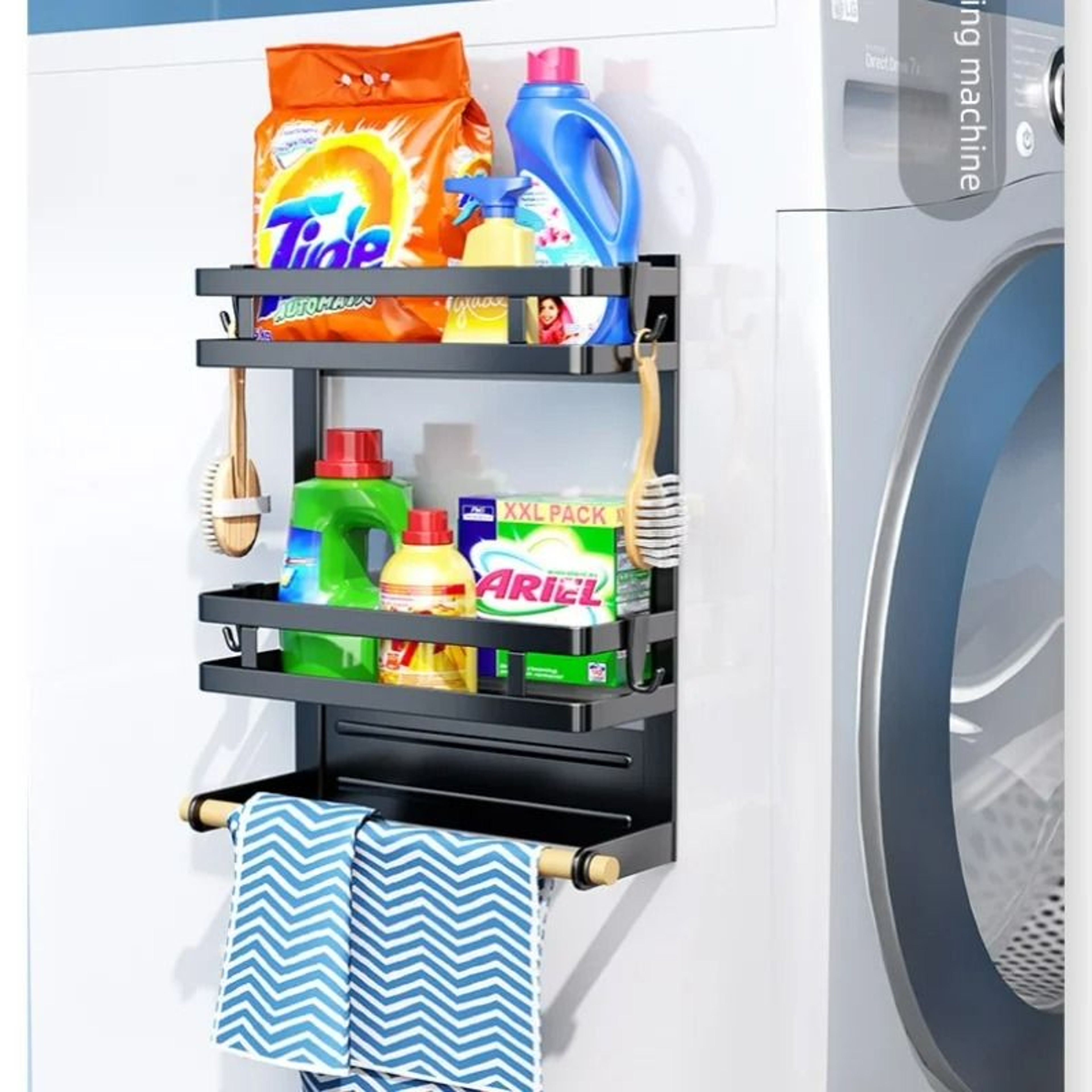 MultiTier Magnetic Refrigerator Storage Organizer And SideMount Kitchen Spice Rack 6