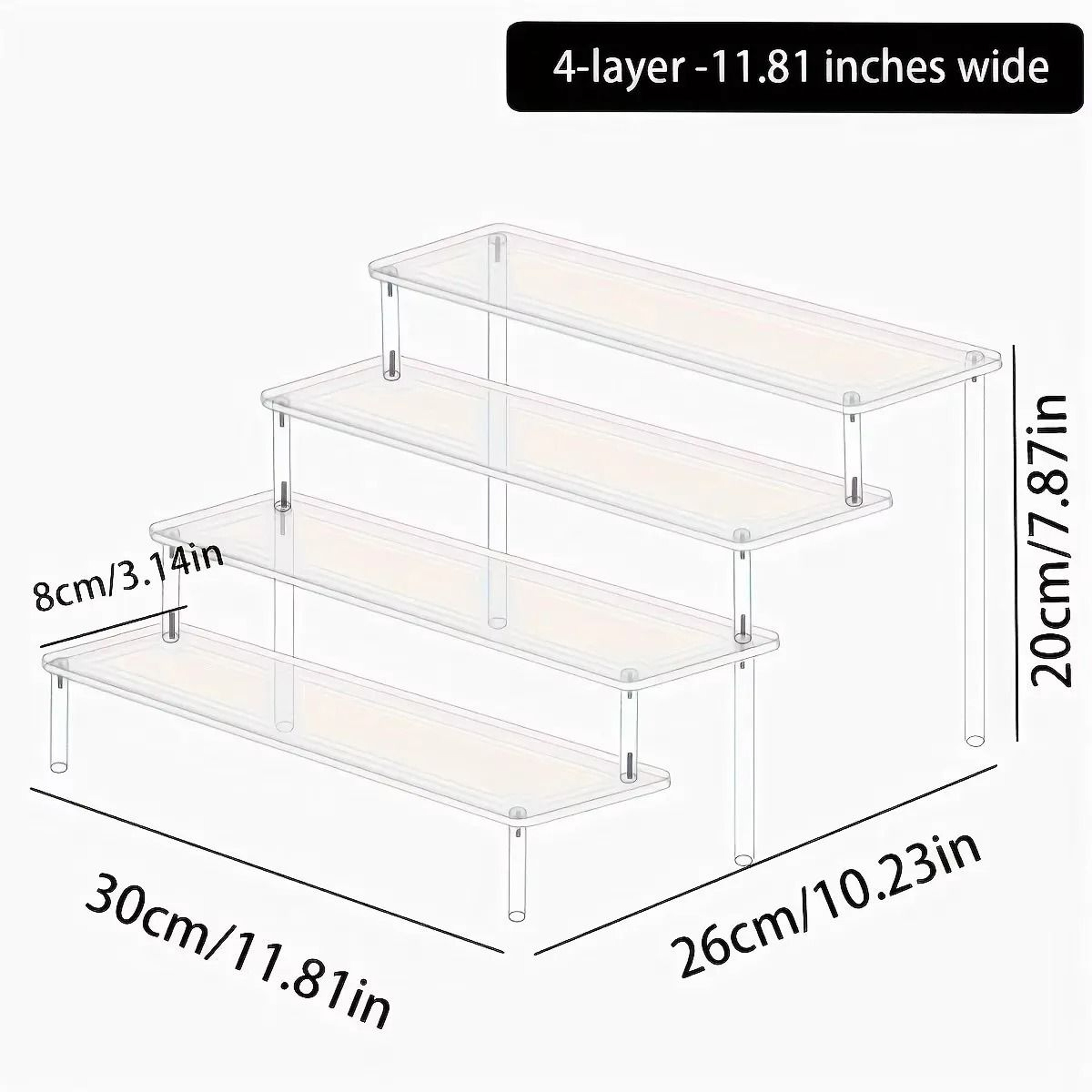 Premium MultiTier Acrylic Perfume Display Riser And Vanity Cosmetic Storage Rack 9