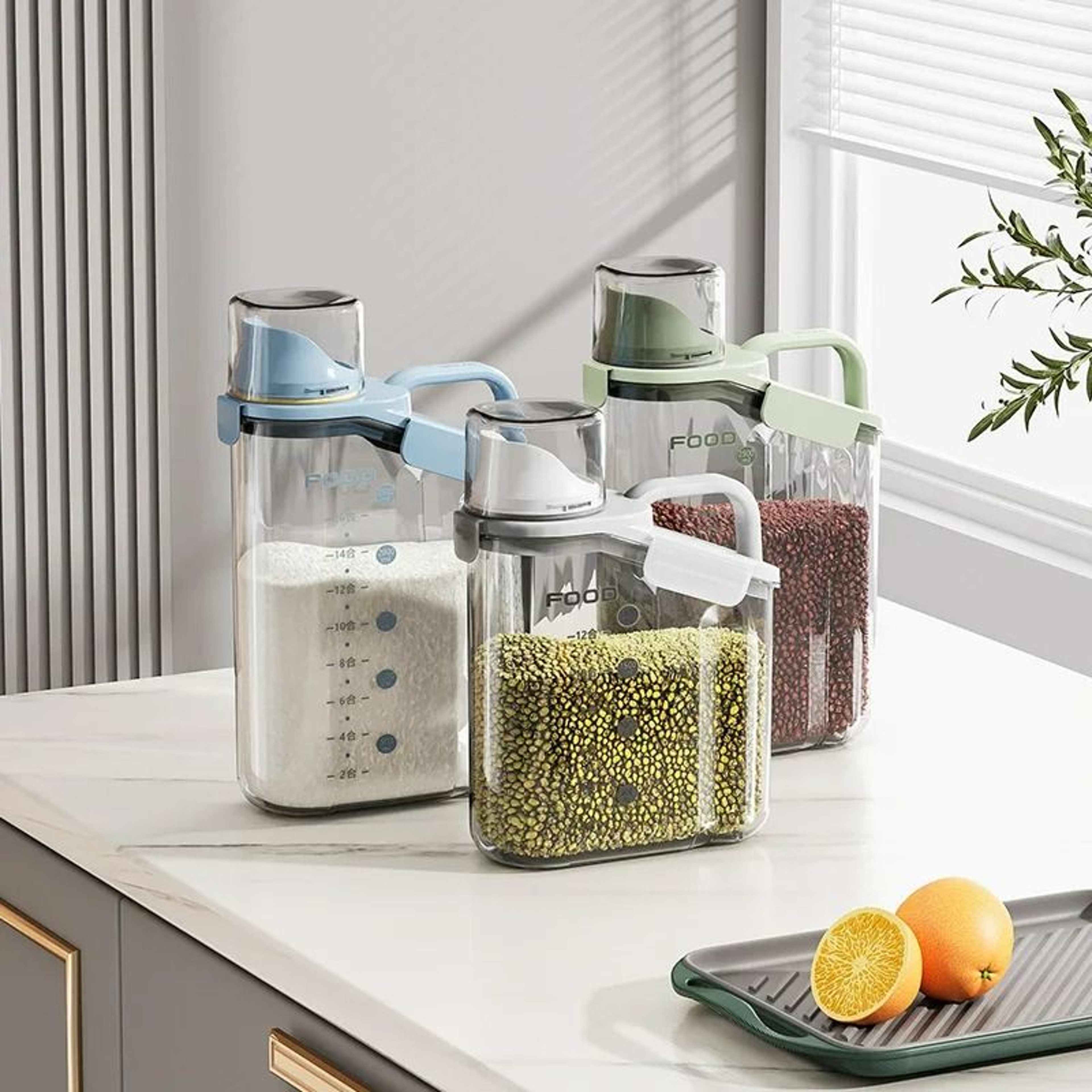 MoistureProof Storage Container For Grains And Transparent Sealed Food Storage Jar 1