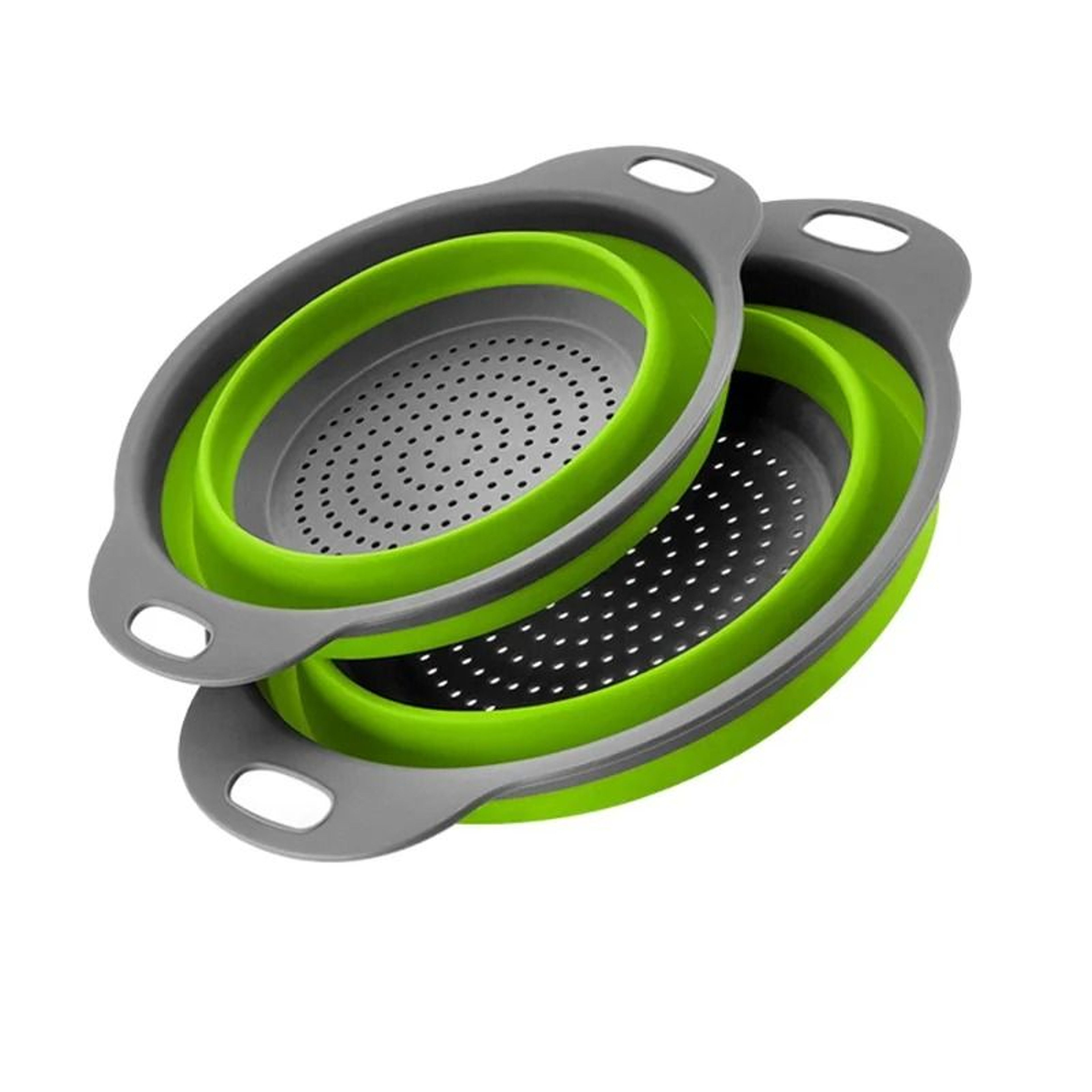 Collapsible Round Silicone Food Strainer Set 9