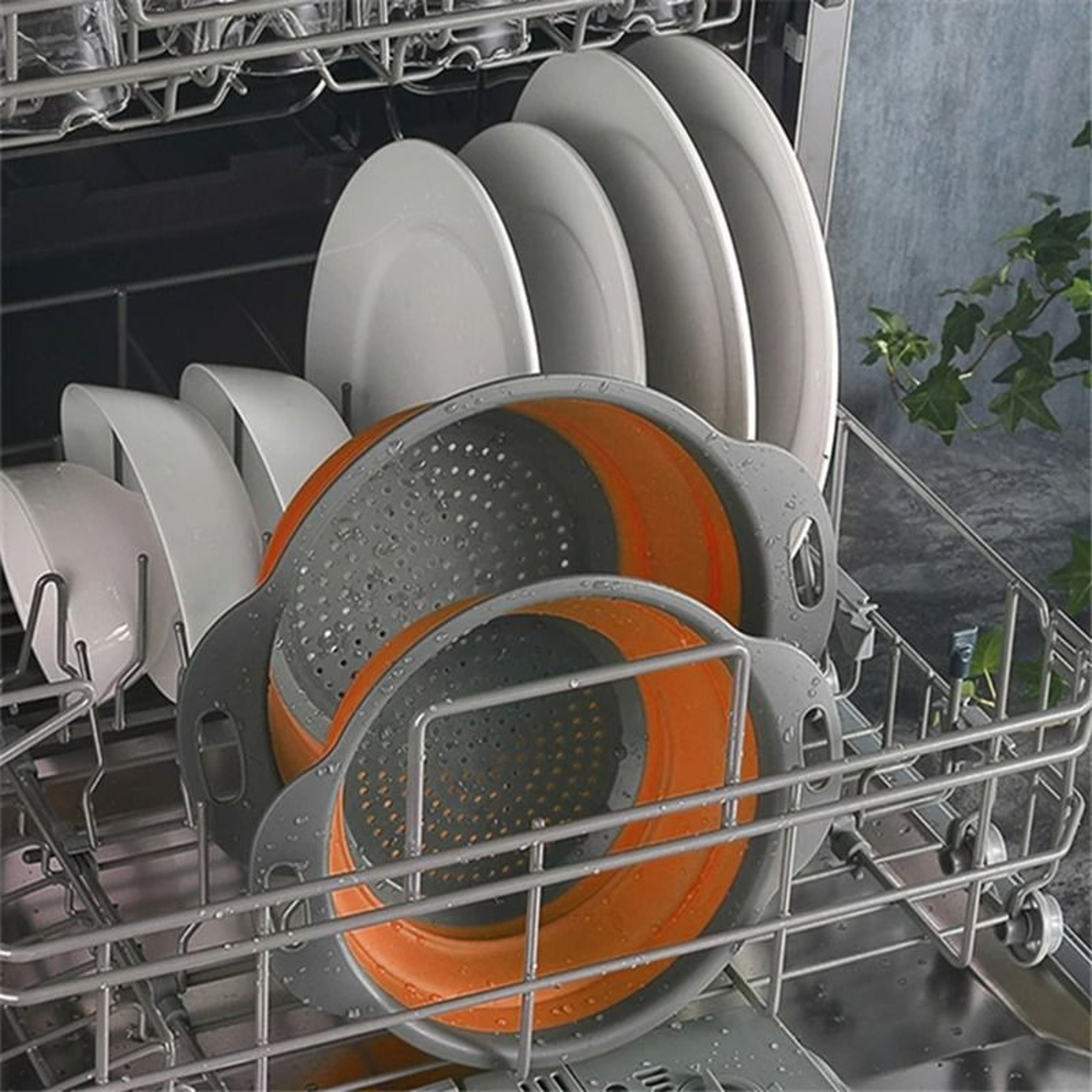 Collapsible Round Silicone Food Strainer Set 4