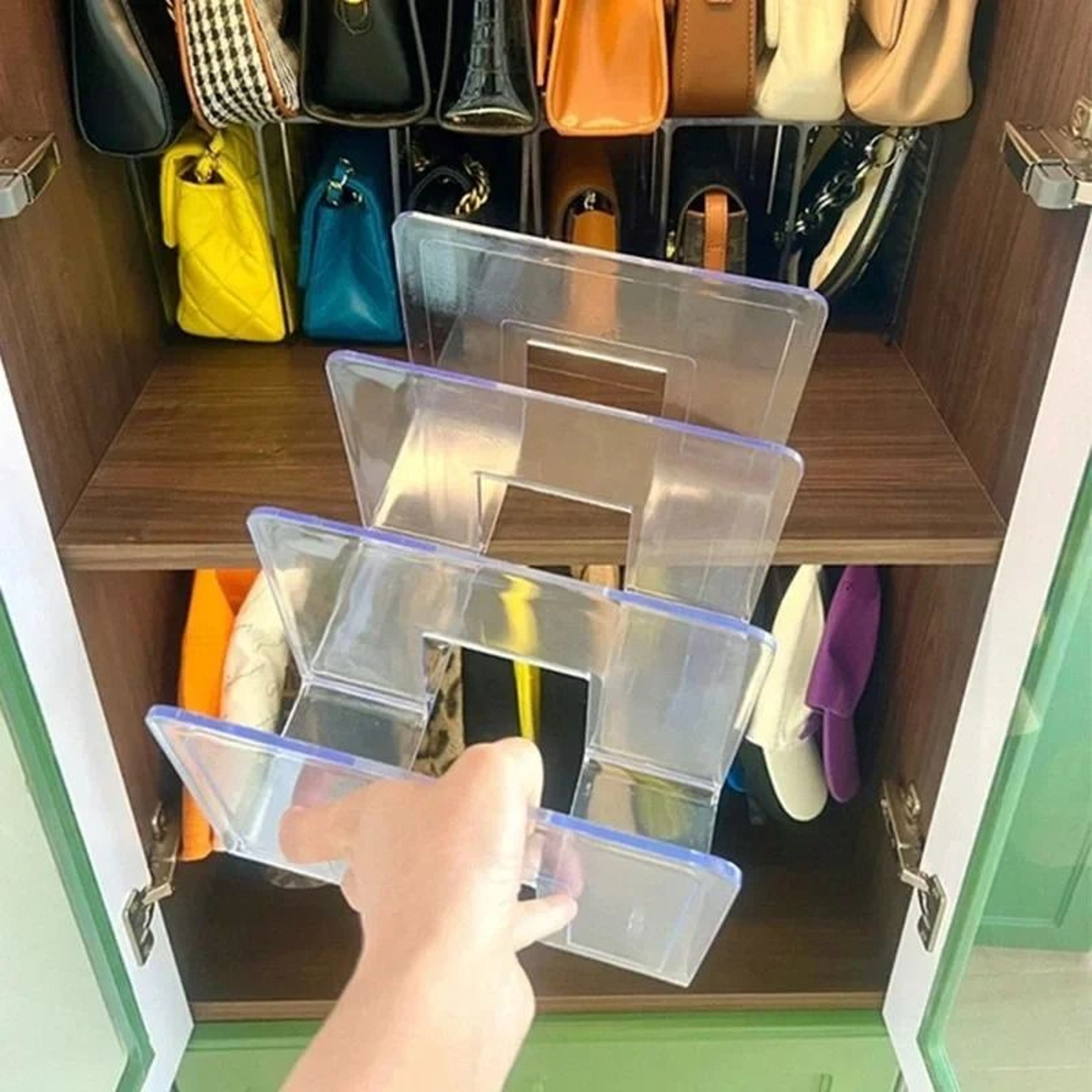 CrystalClear Vertical Purse  Handbag Divider Shelf 4