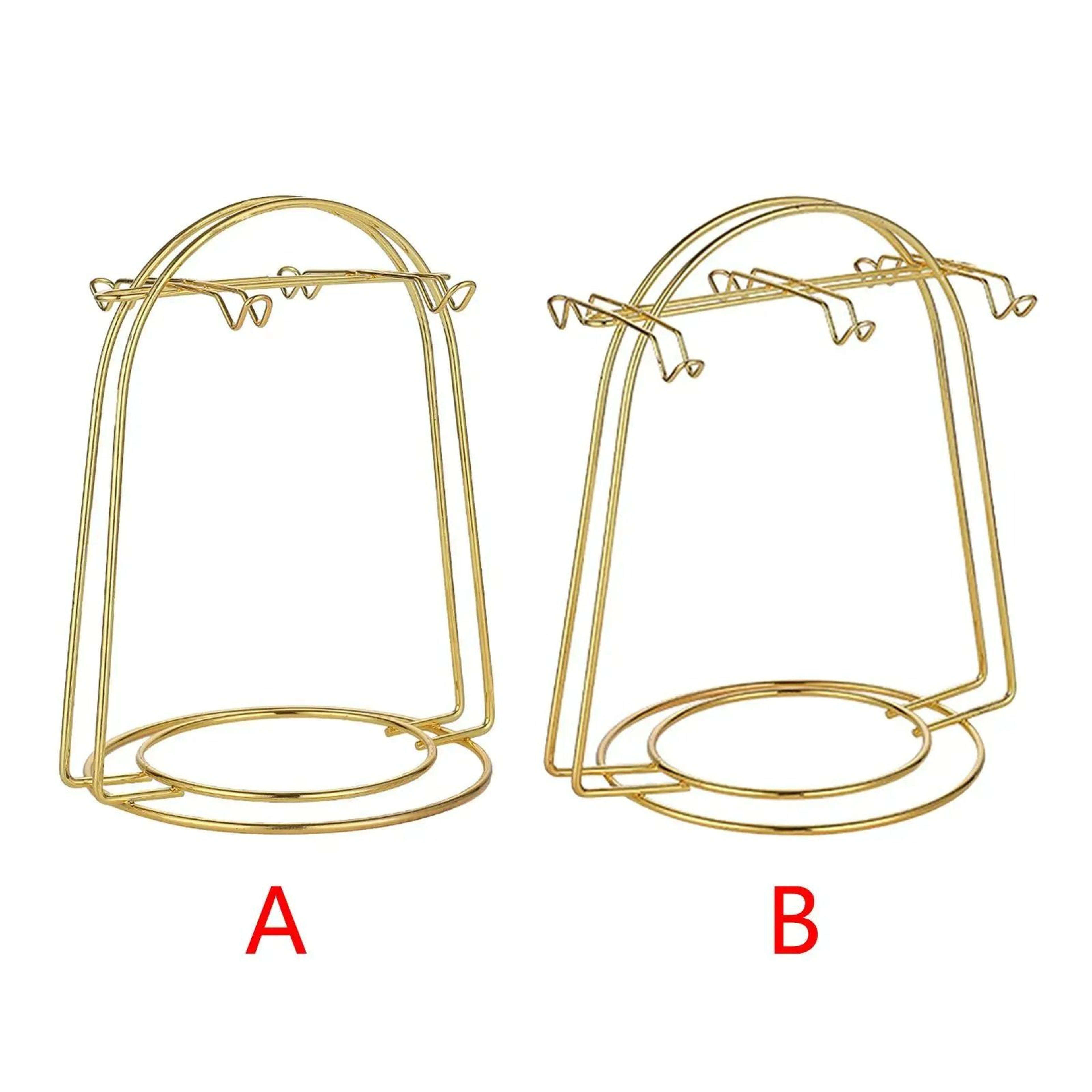 Golden Tea Cup And Saucer Display Rack 1