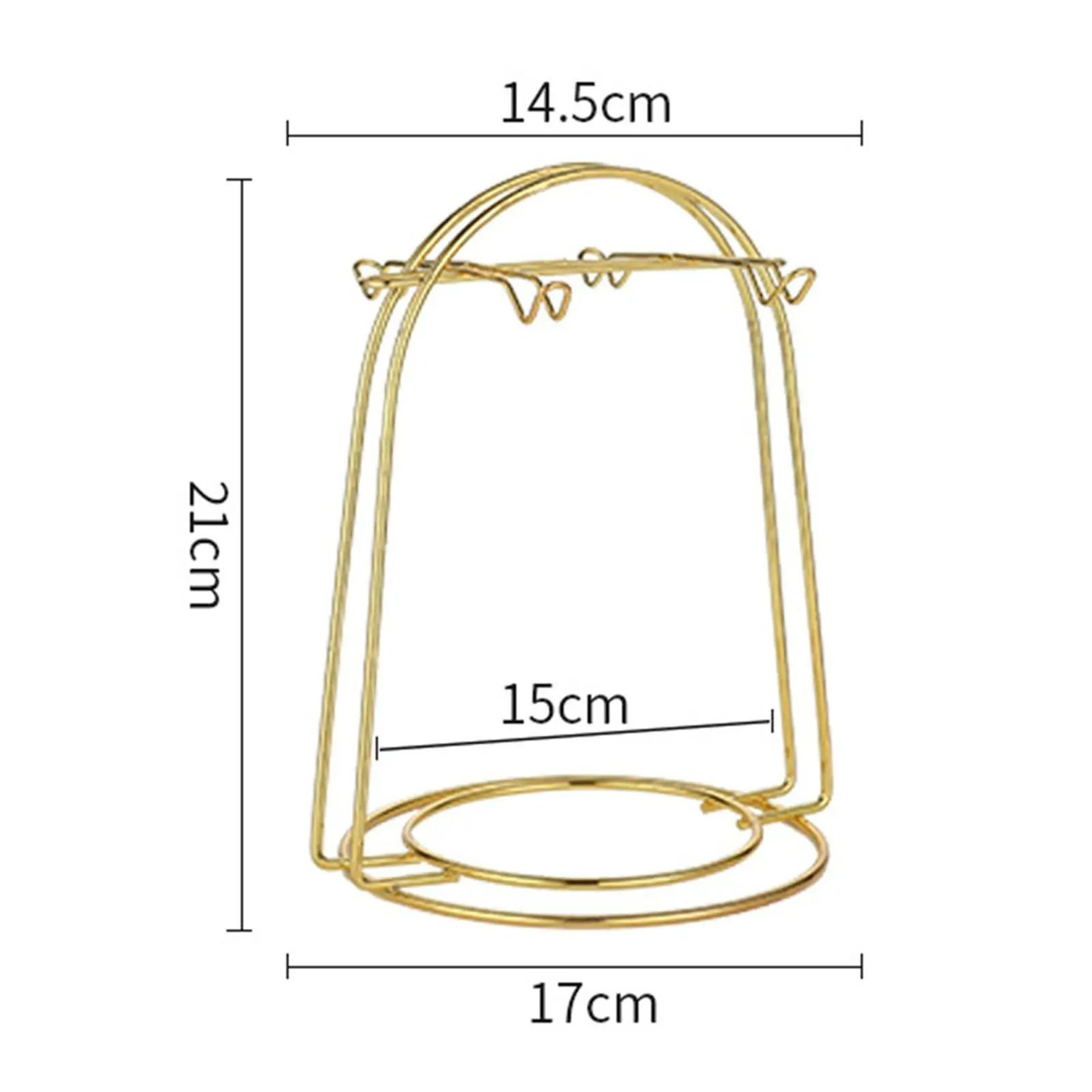 Golden Tea Cup And Saucer Display Rack 5