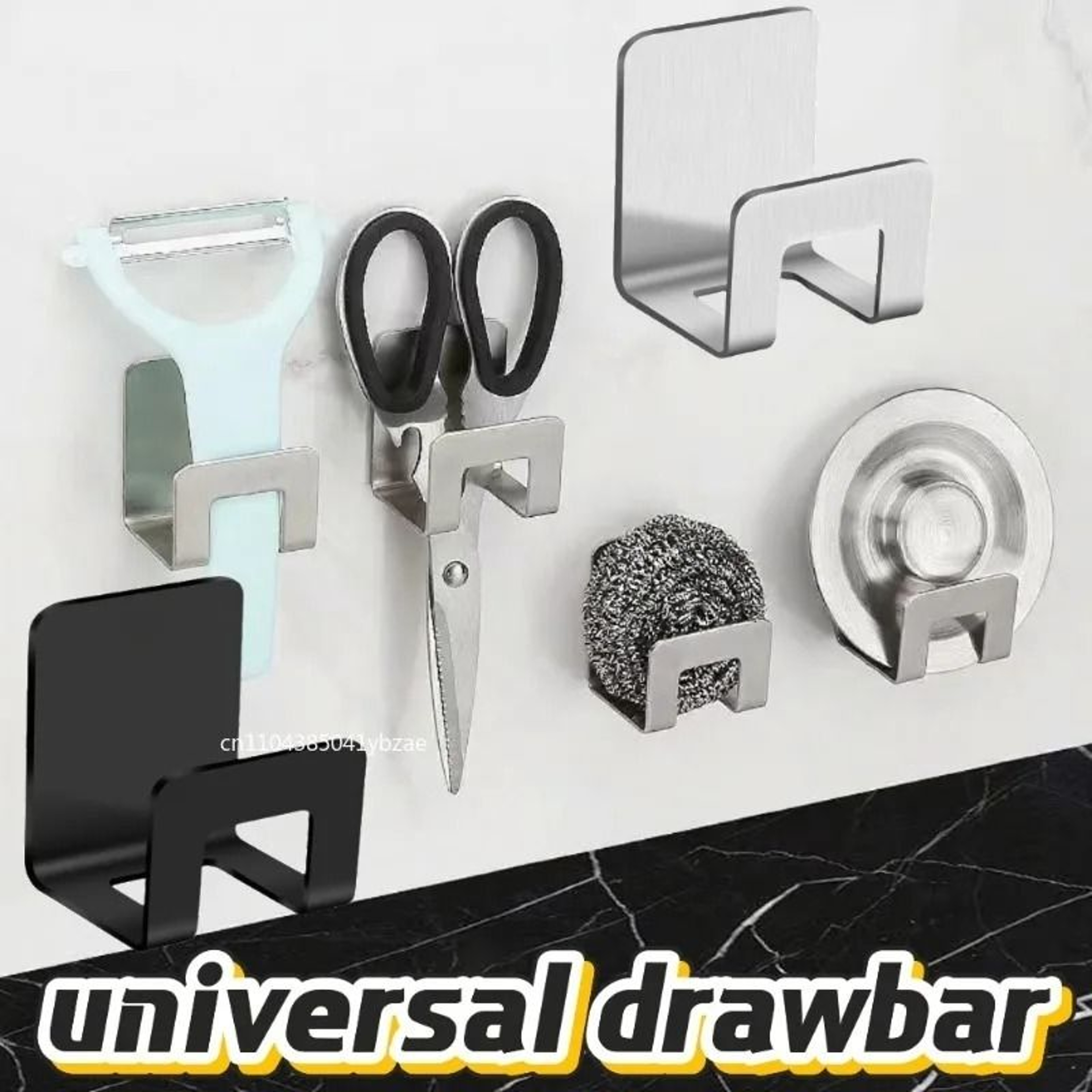 Stainless Steel SelfAdhesive Sink Organizer Hook 1
