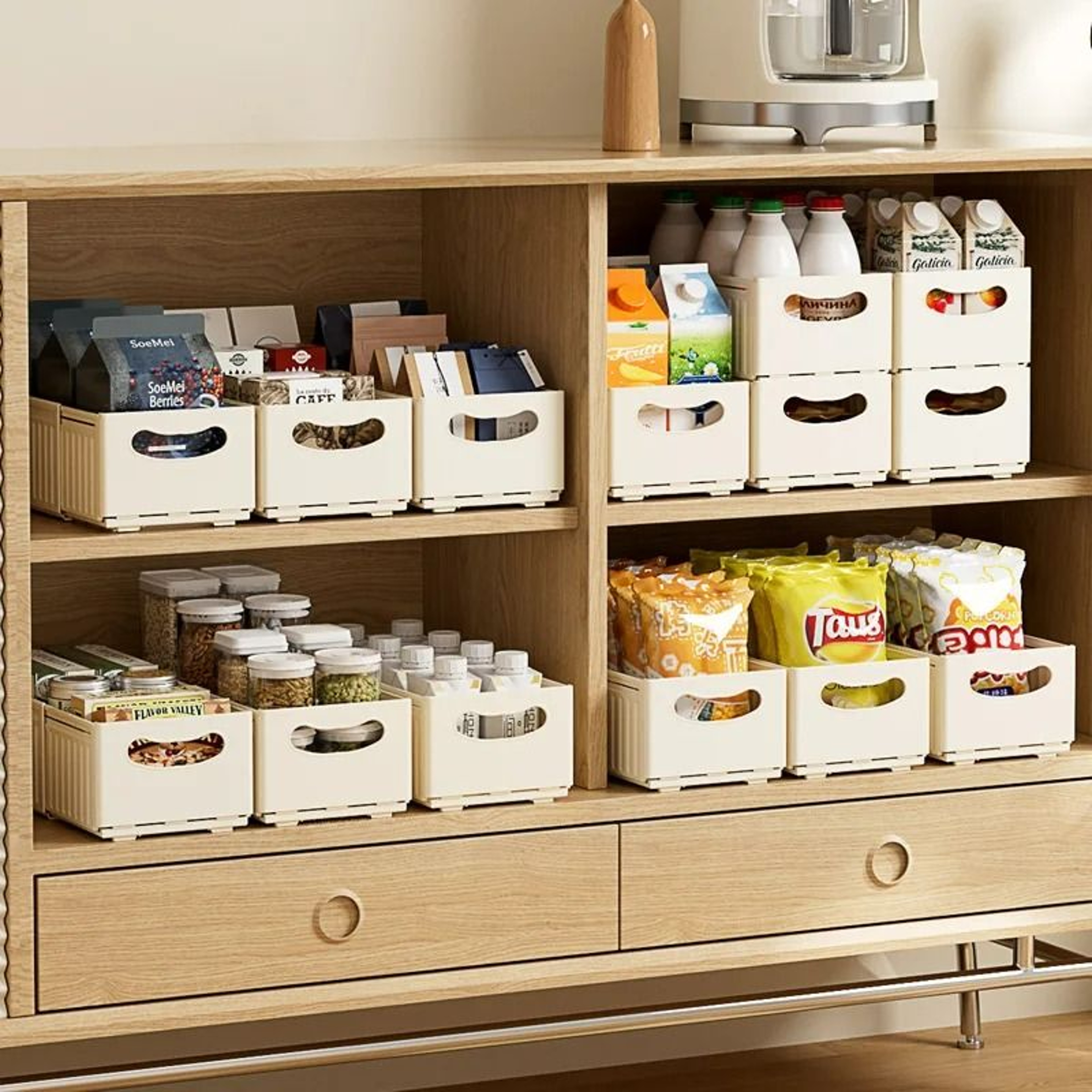 Retractable Multifunctional Cabinet  Fridge Organizer 1