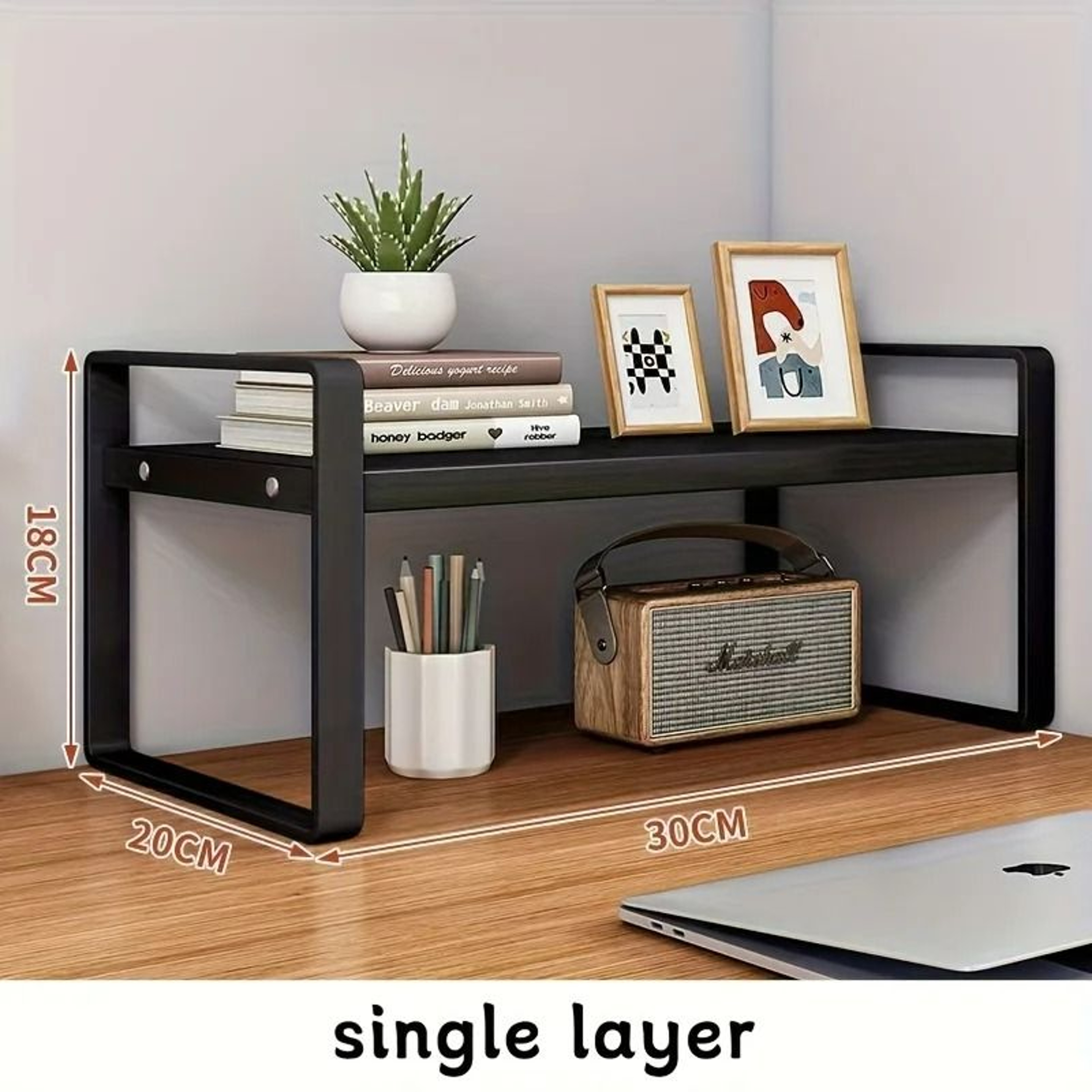 MultiTier Iron Desktop Storage Rack 5